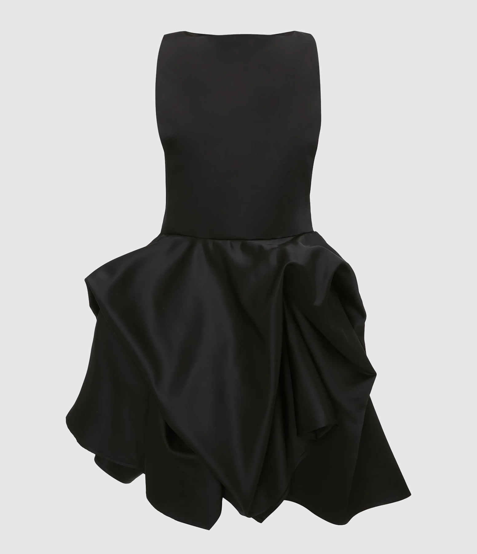 Black Strapless Peplum Mini Dress