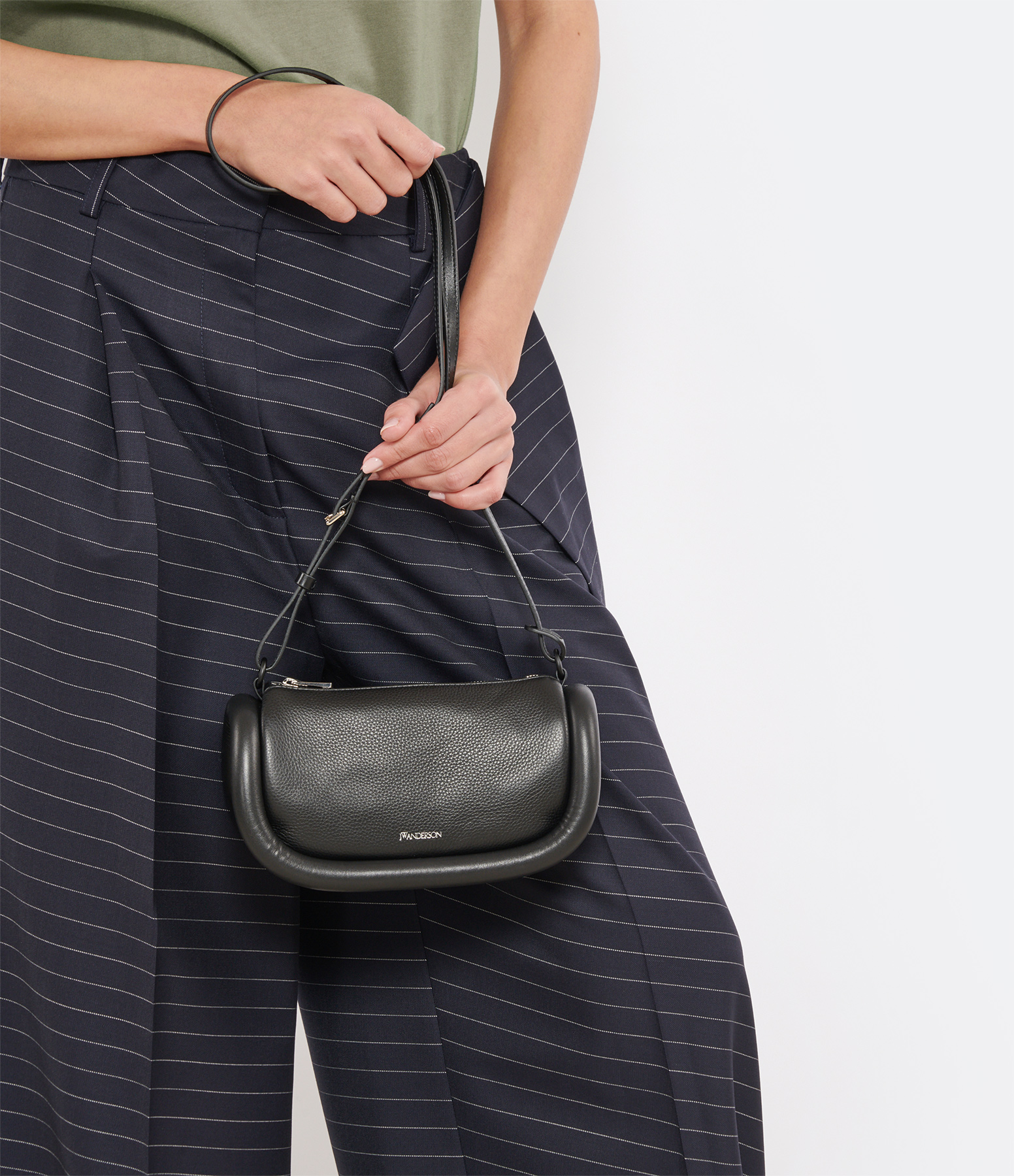 The Bumper-12 Black Leather Bag