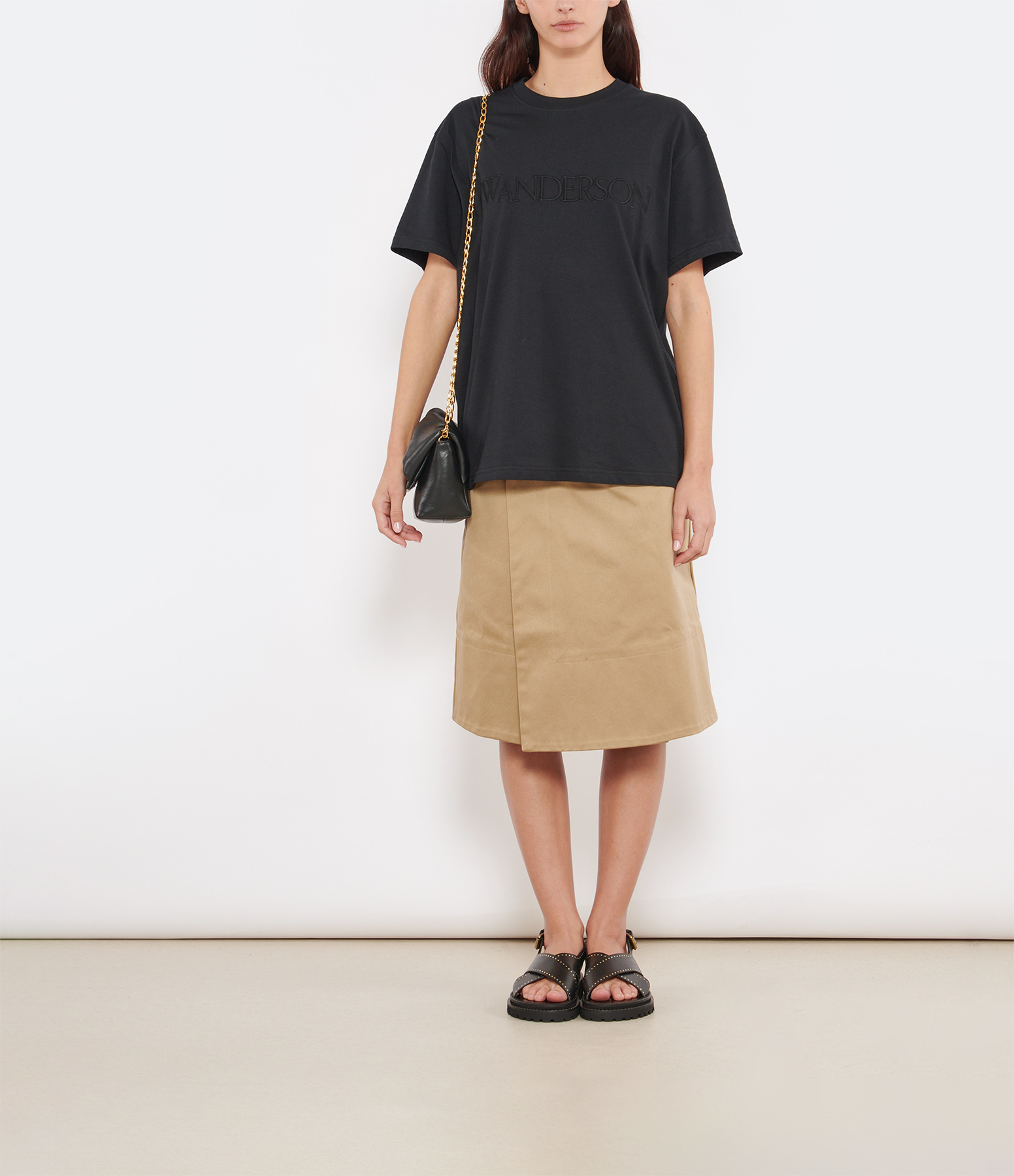 Beige Short Wrap Skirt