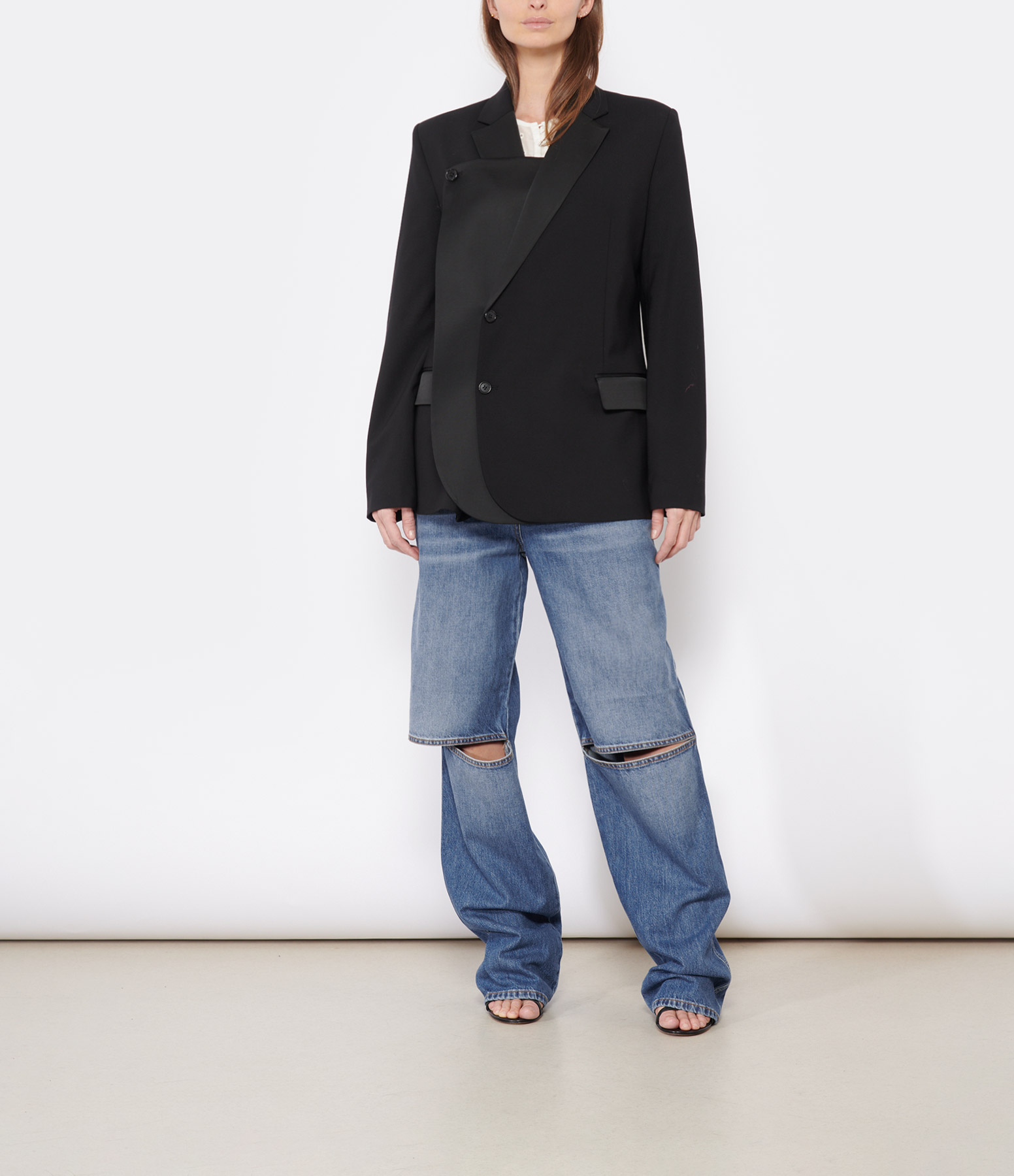 Black Panelled Blazer