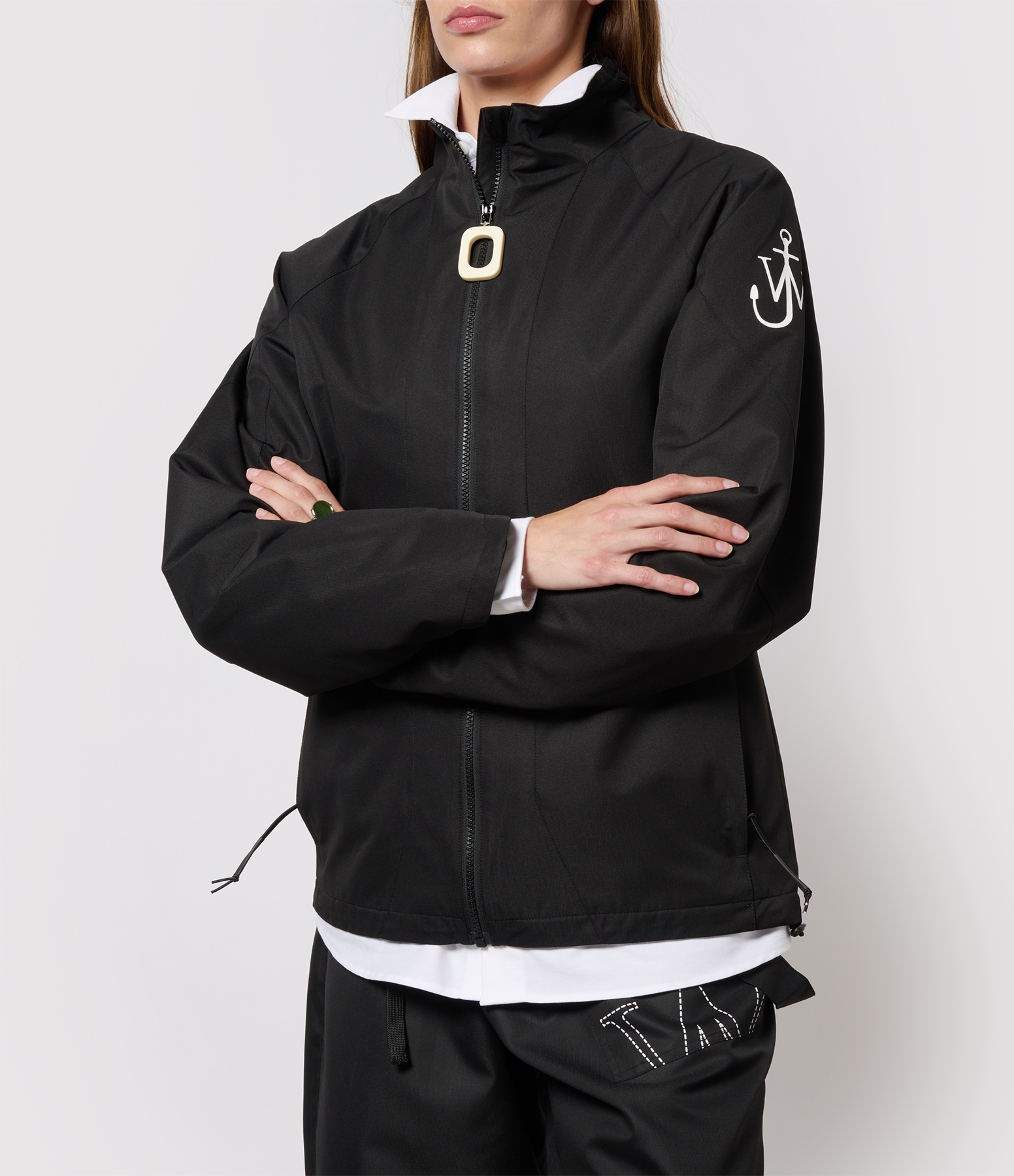 Jwa Puller Track Black Puffy Jacket