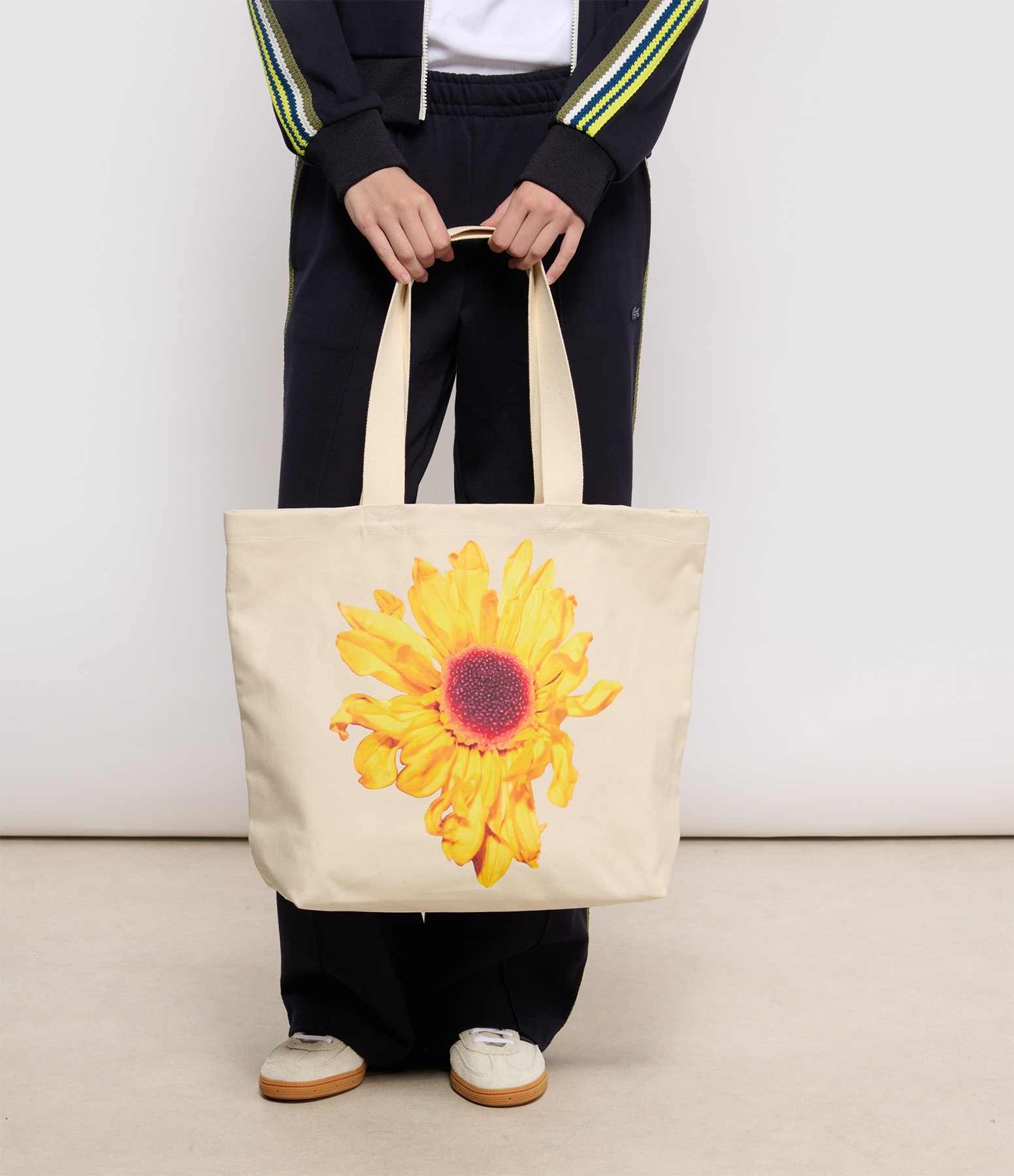 Natural Sunflower Canvas Tote Bag
