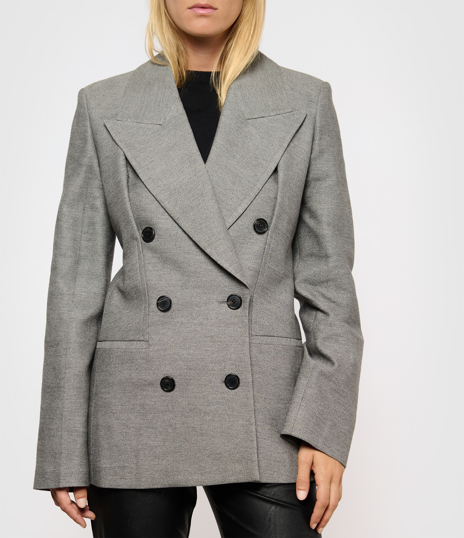 Tailored Grey Hourglass Blazer