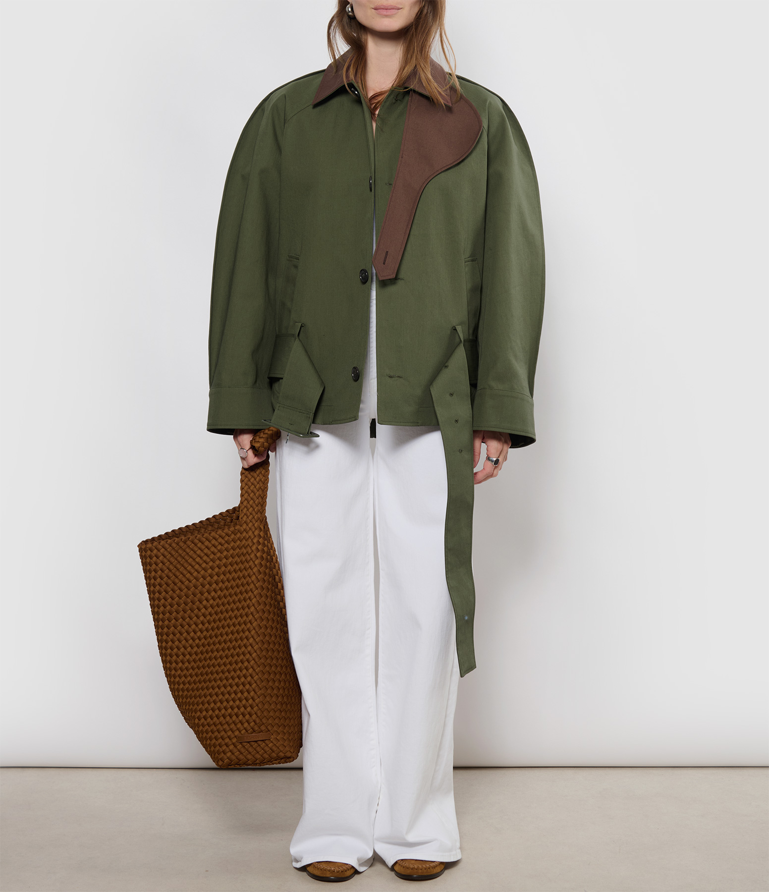 Chestnut Khaki Curved Jacket