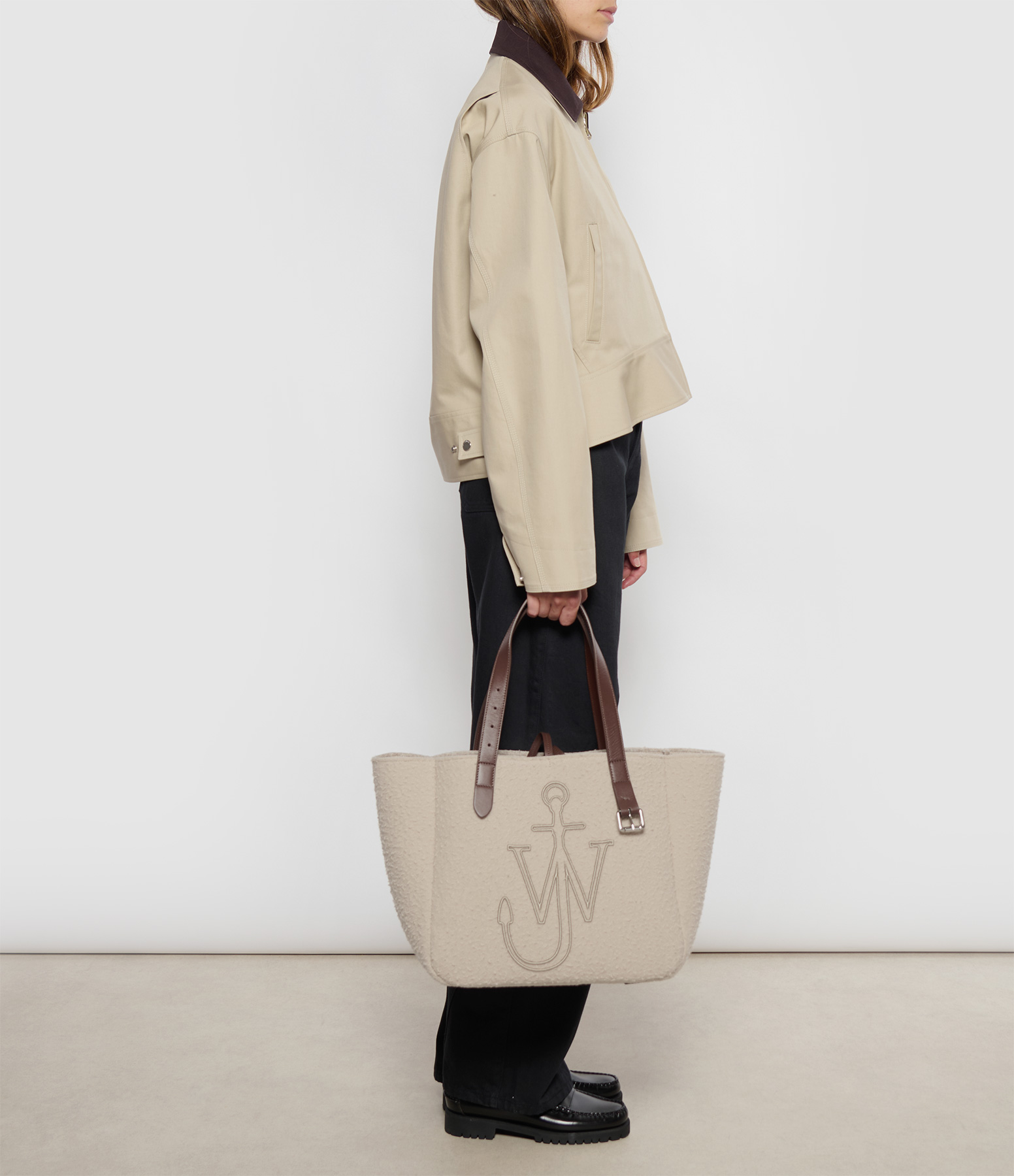 Beige Belt Tote Bag