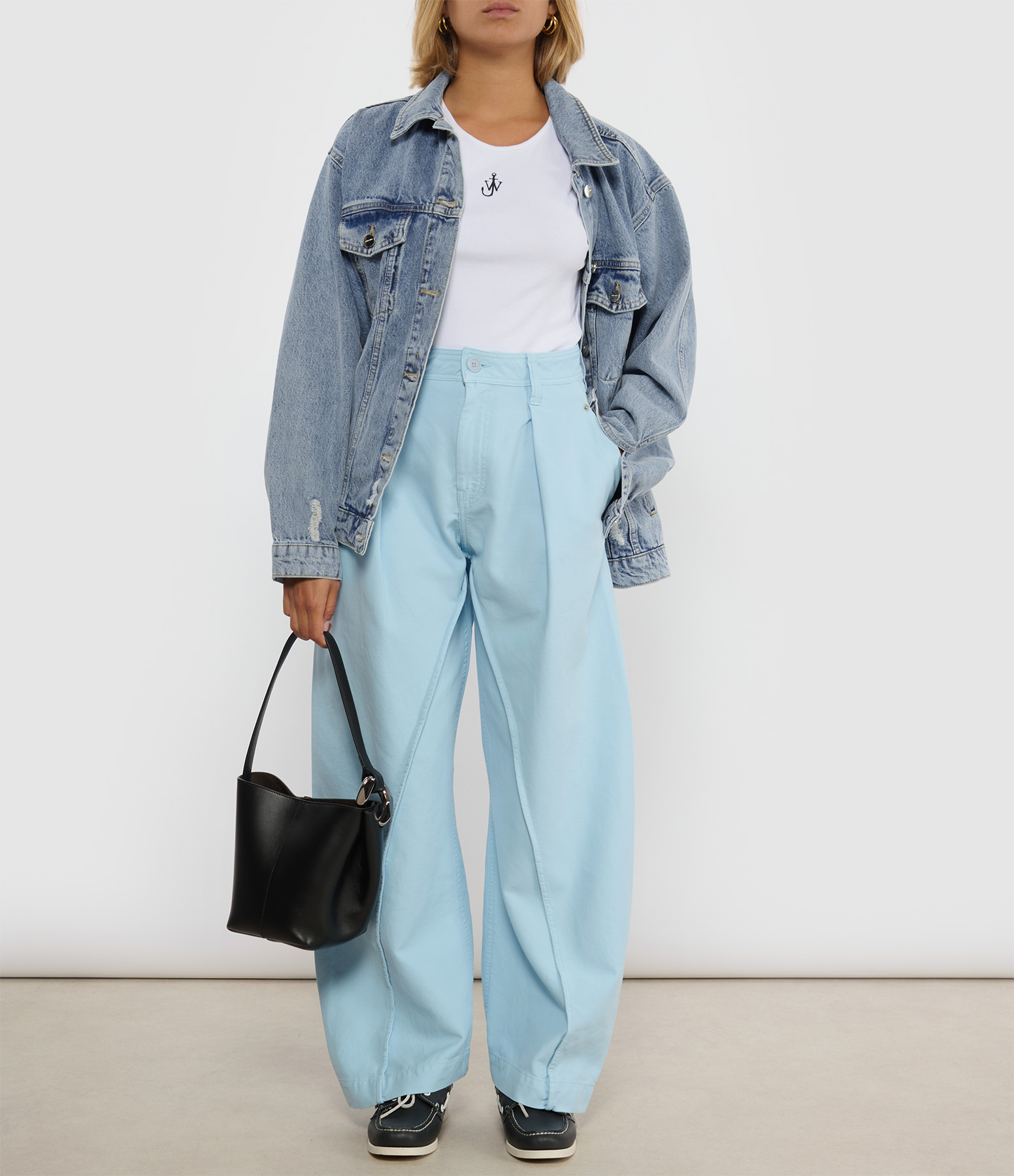 Blue Twisted-Weave Trousers