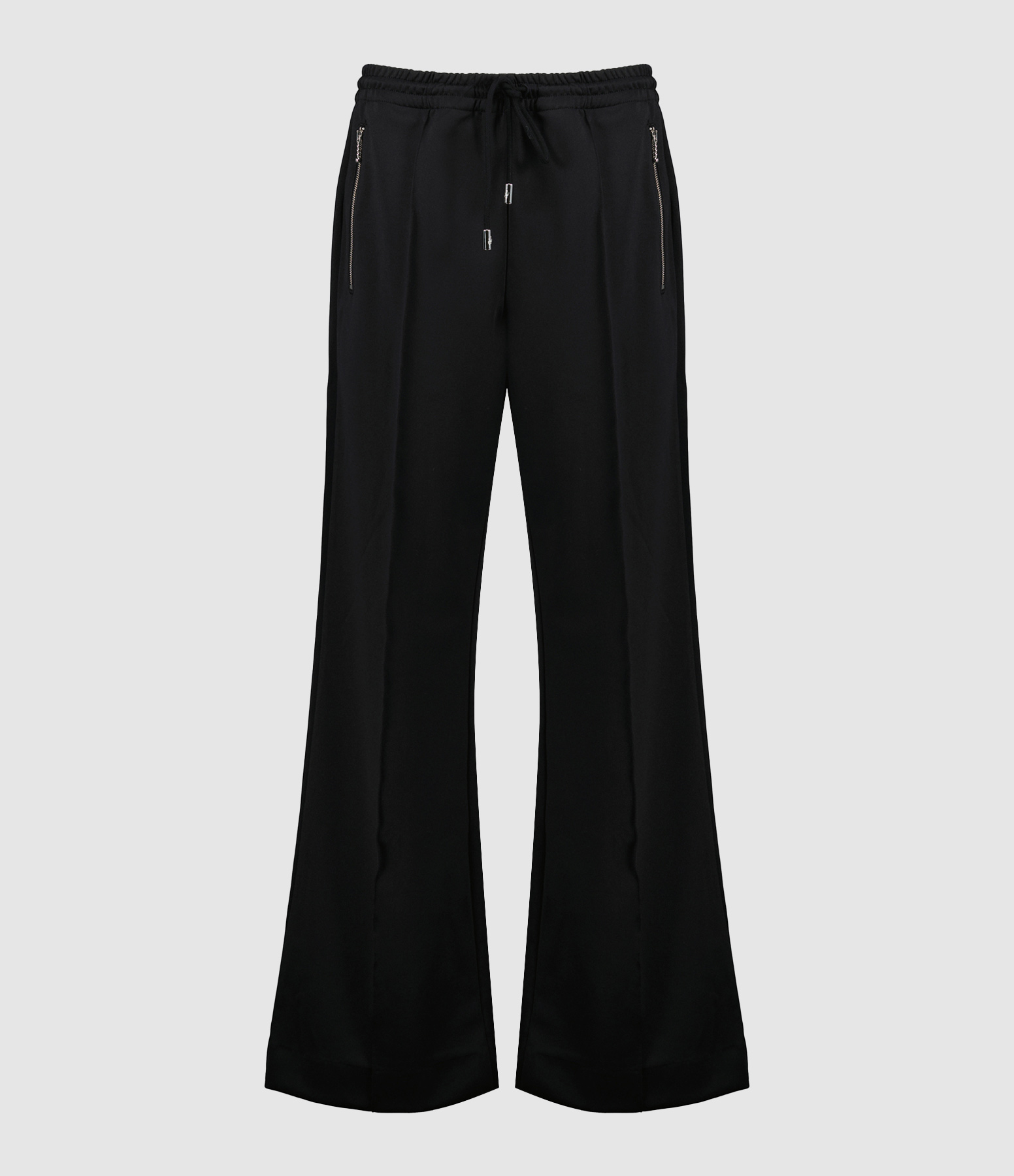 Black Bootcut Track Trousers