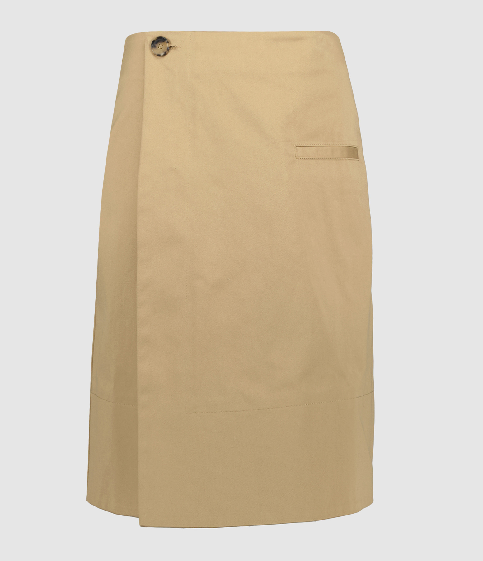 Beige Short Wrap Skirt