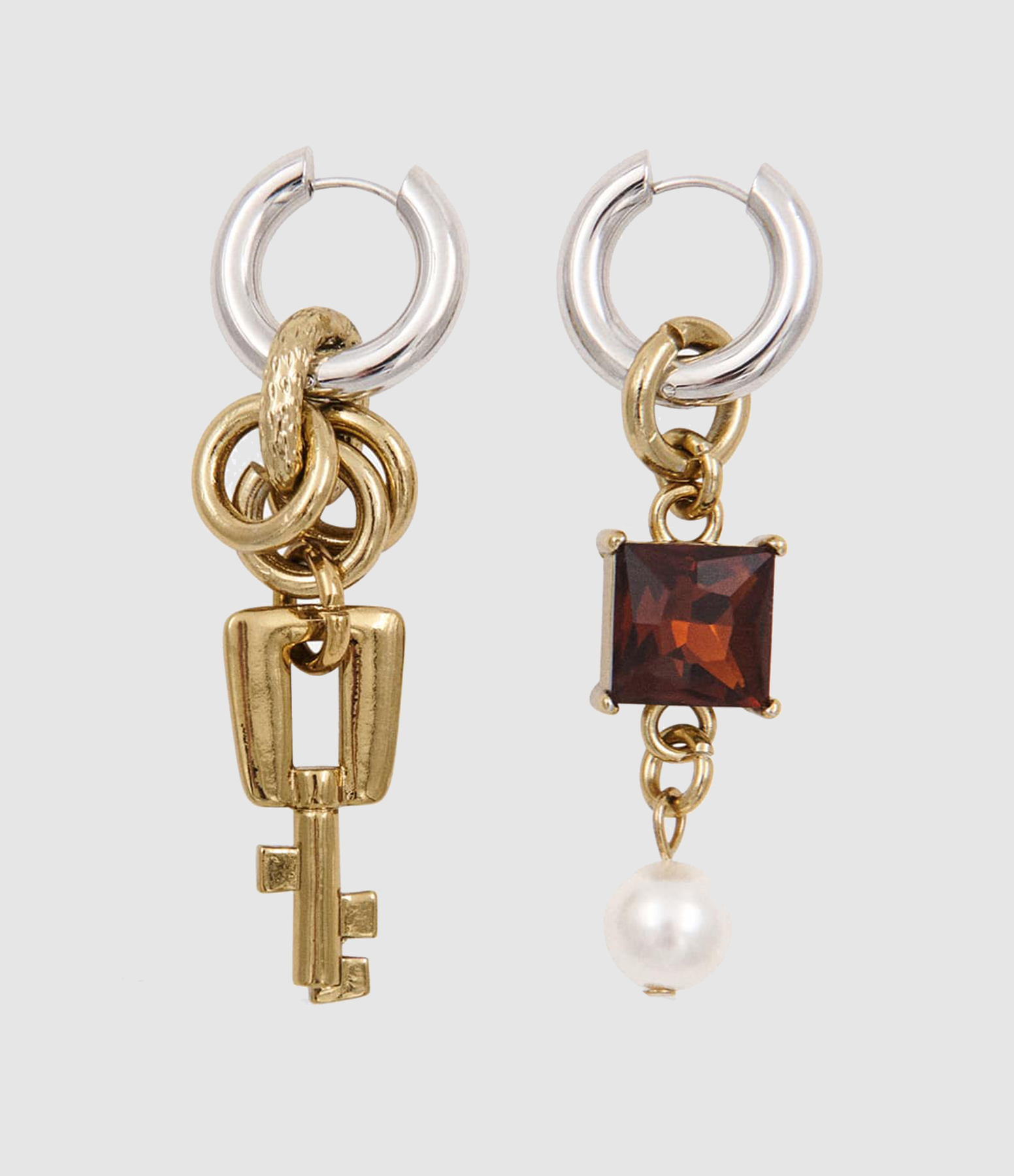 Kaos Gold and Silver Earrings