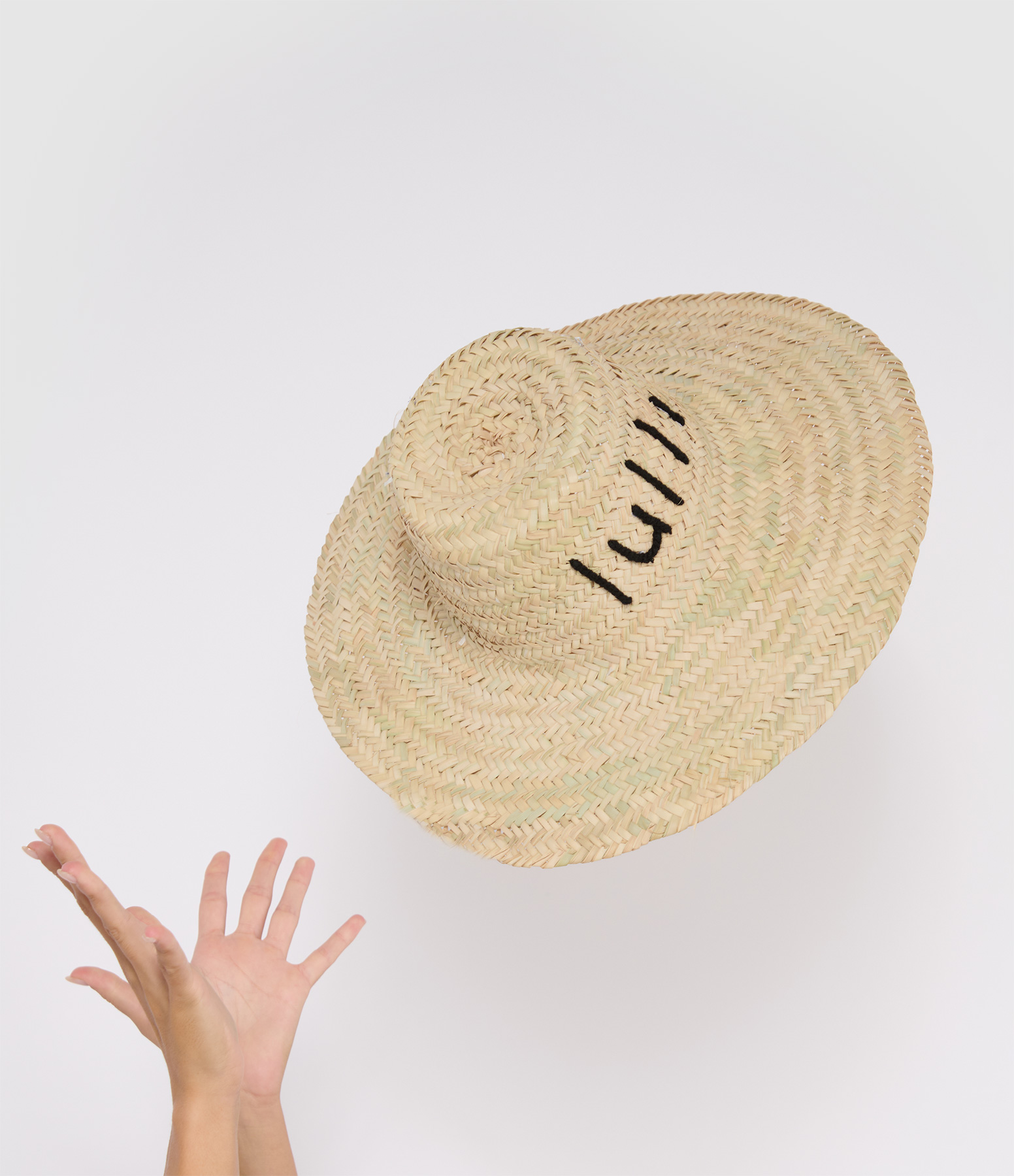 Black Embroidered Lulli Hat
