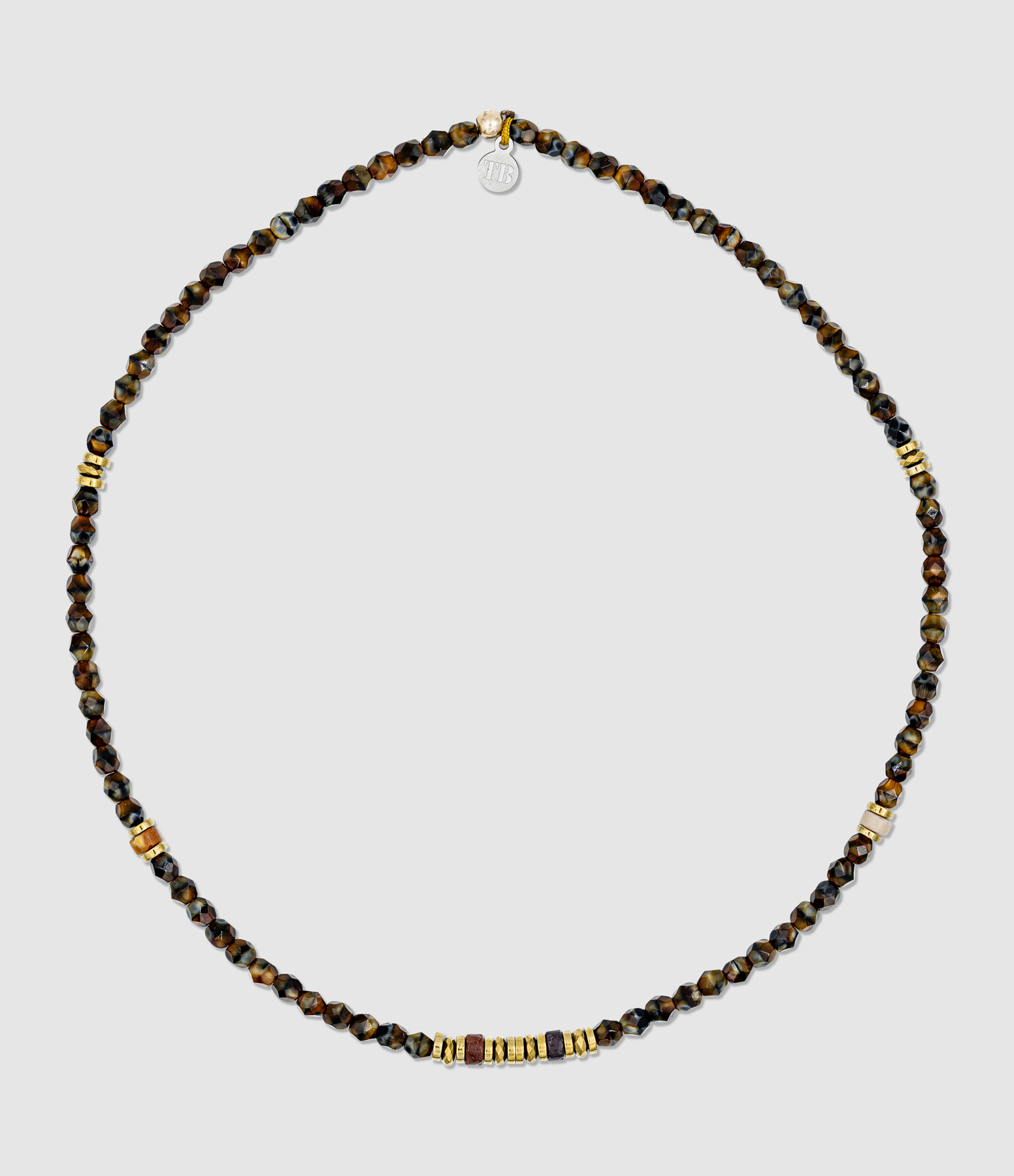Kelly Gold Brown Choker, 38cm