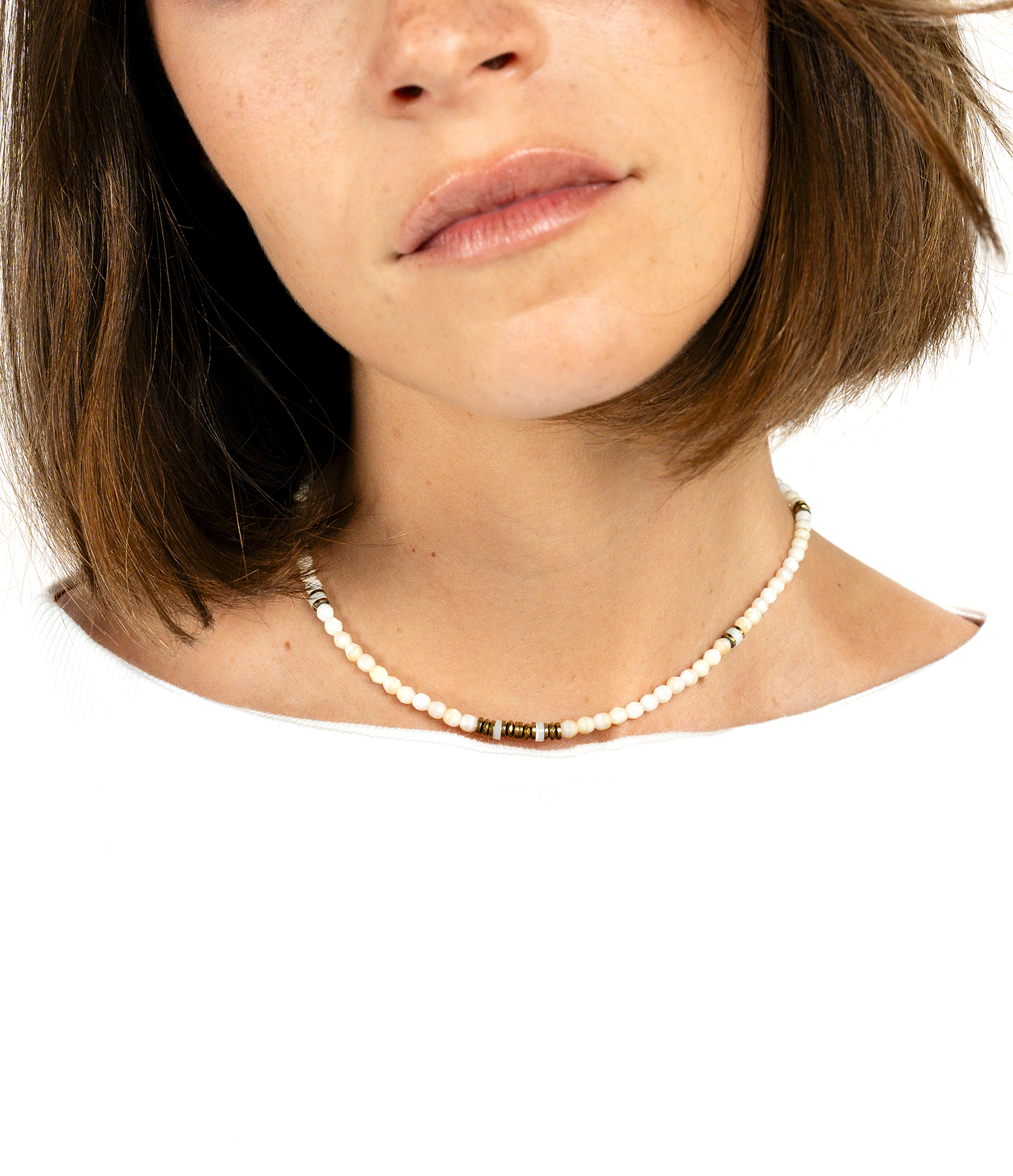 Kelly Gold Vanilla Choker, 38cm