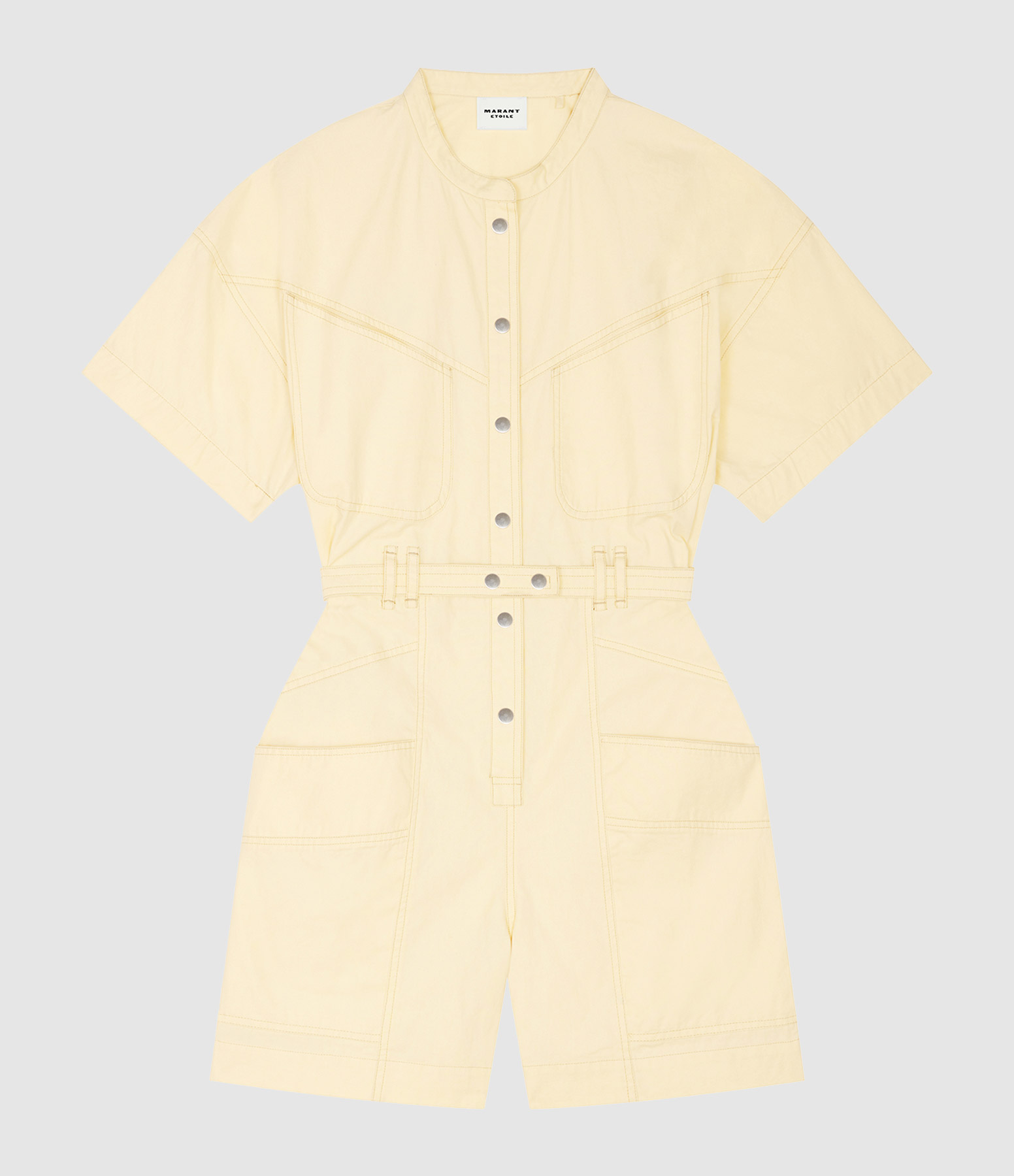 Kiara Sunlight Yellow Short-Sleeved Jumpsuit
