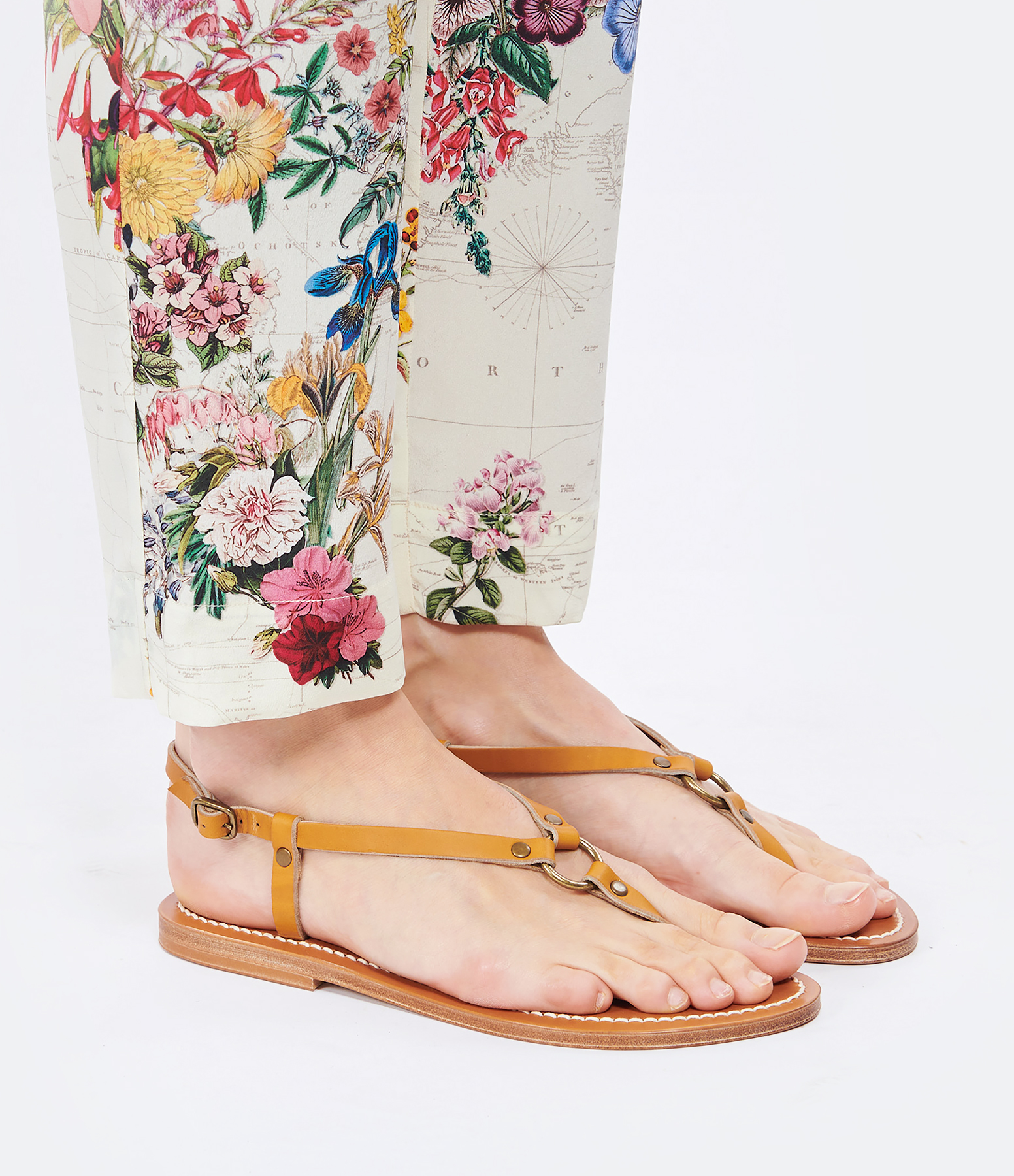 Stinfal Sandals in Natural Pul Leather