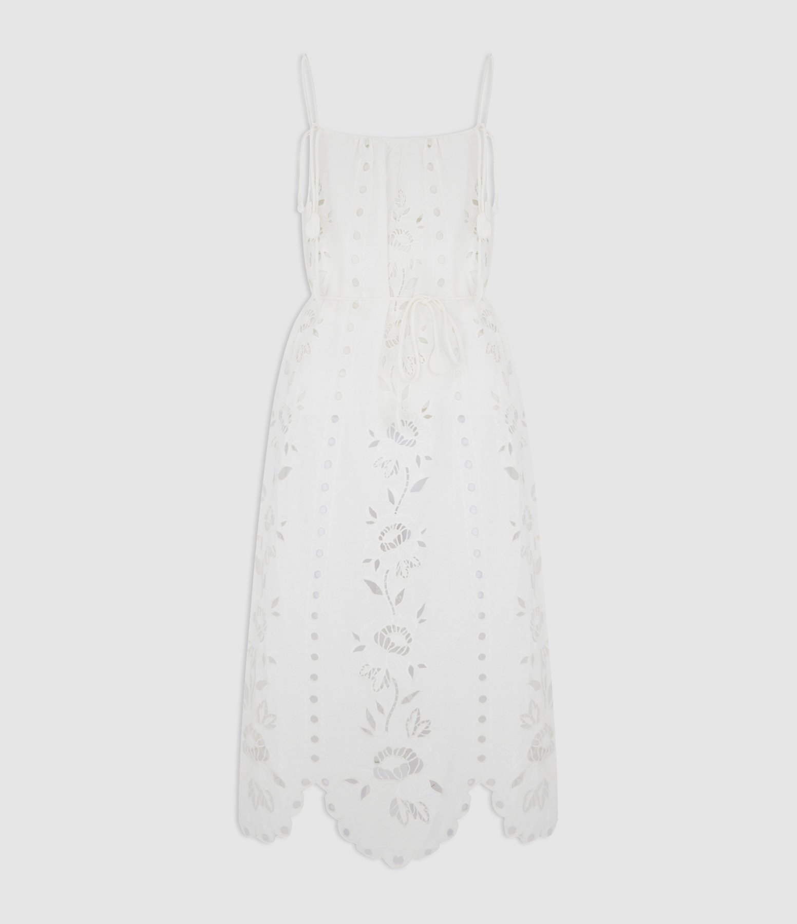 Off-White Sleeveless Richelieu Dress