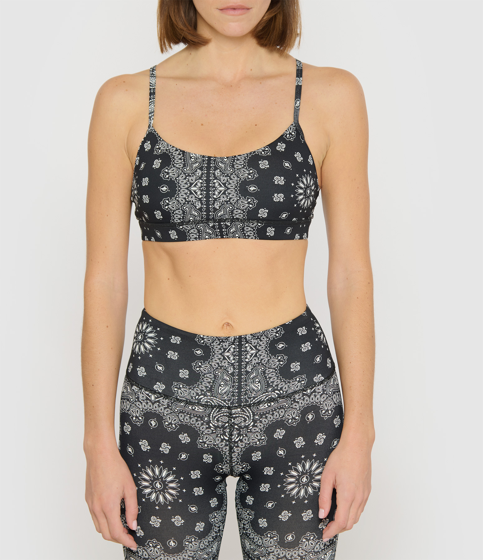 Black Bandana Yoga Top