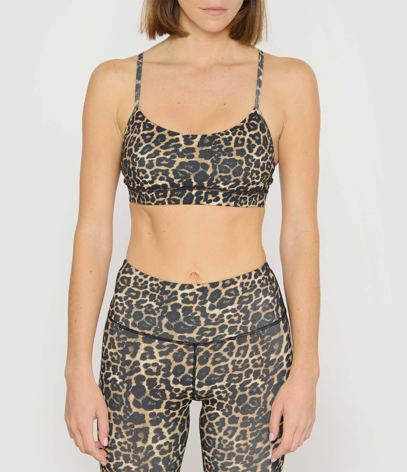 Leopard-print Yoga Top