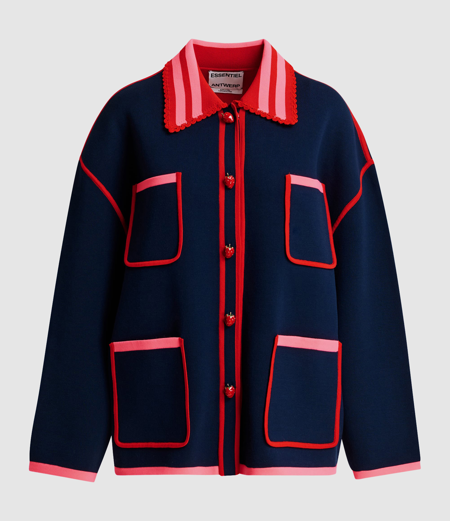 Kokorico Jacket in Red and Pink