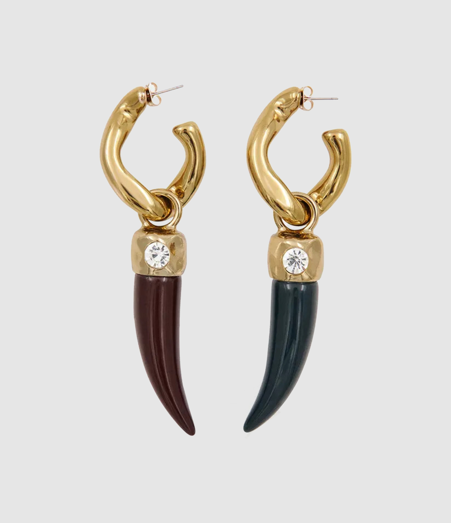 Kostume Earrings – Brown and Dark Green