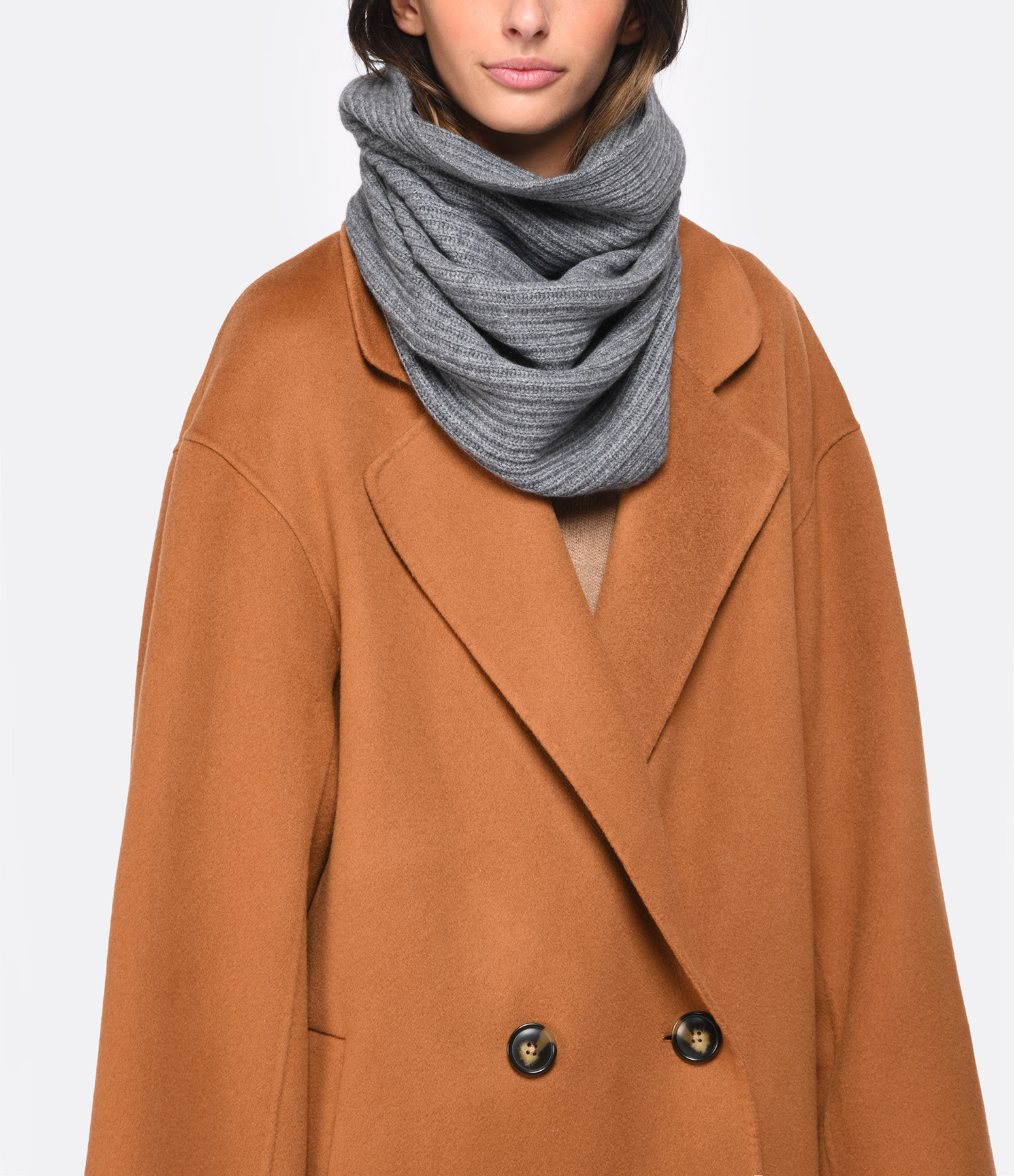 Flanelle Grey Cashmere-Style Neck Warmer