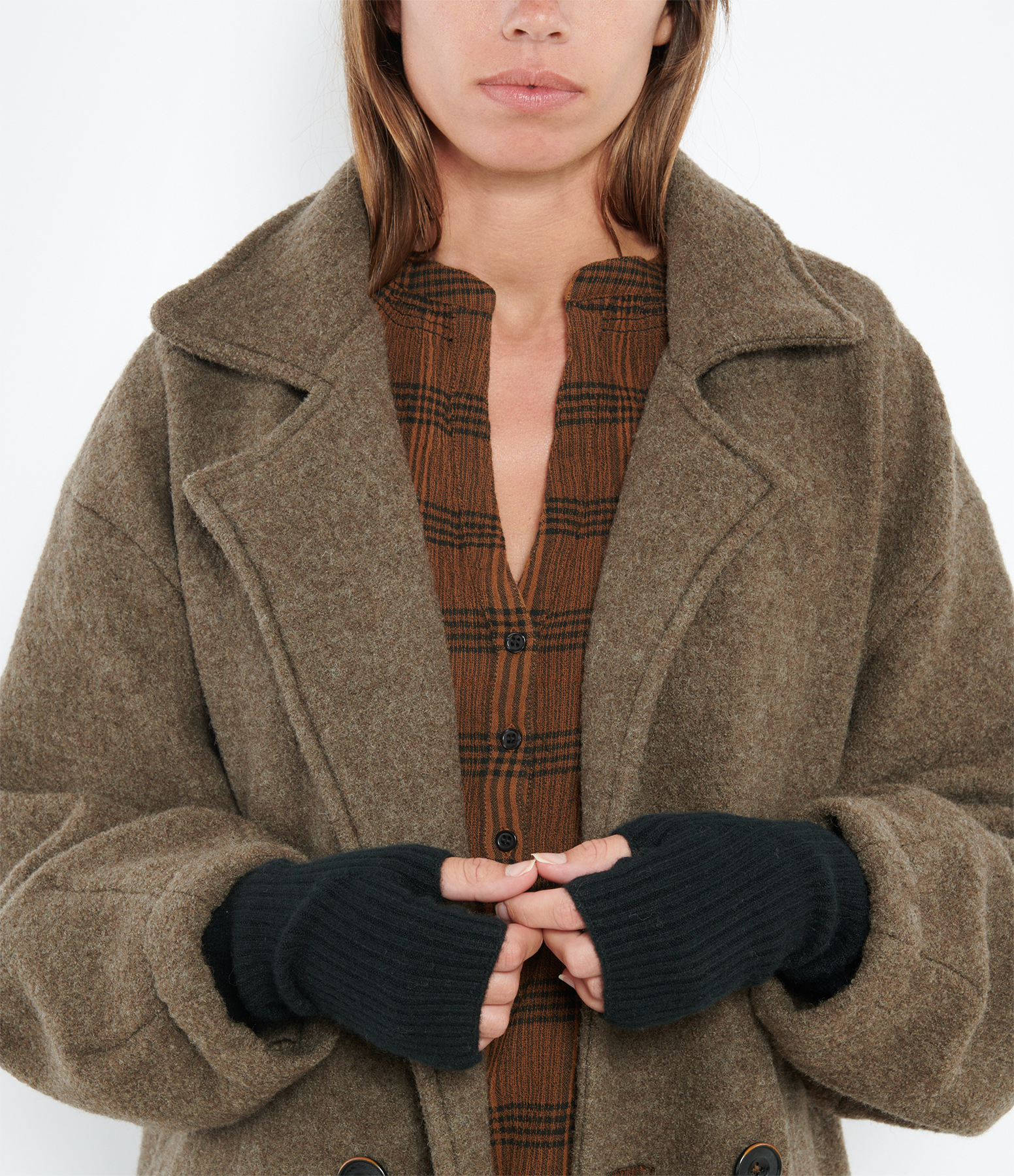 Knokke Black Cashmere Mittens