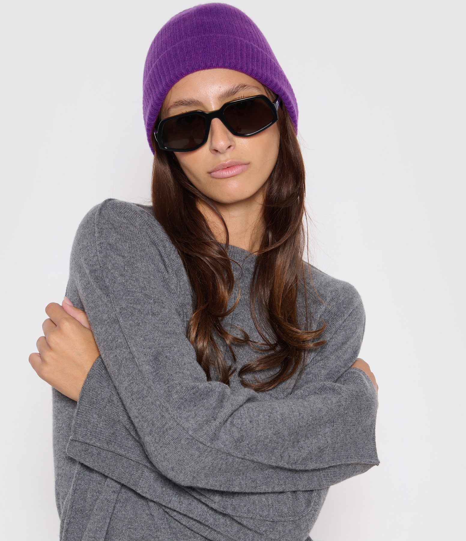 Lilou Deep Purple Beanie