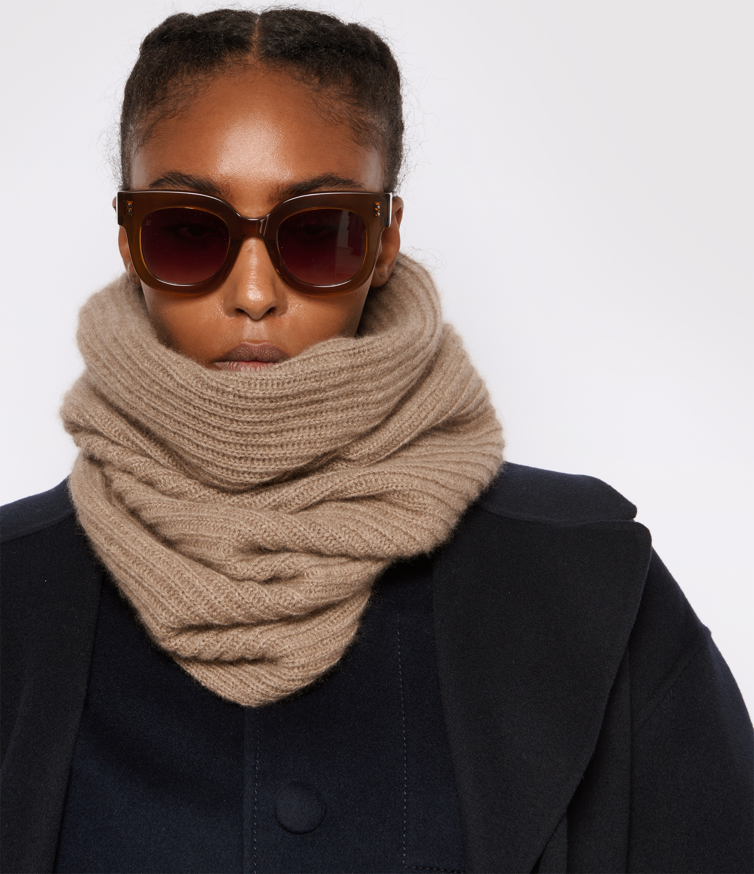 Taupe Cashmere-Style Neck Warmer