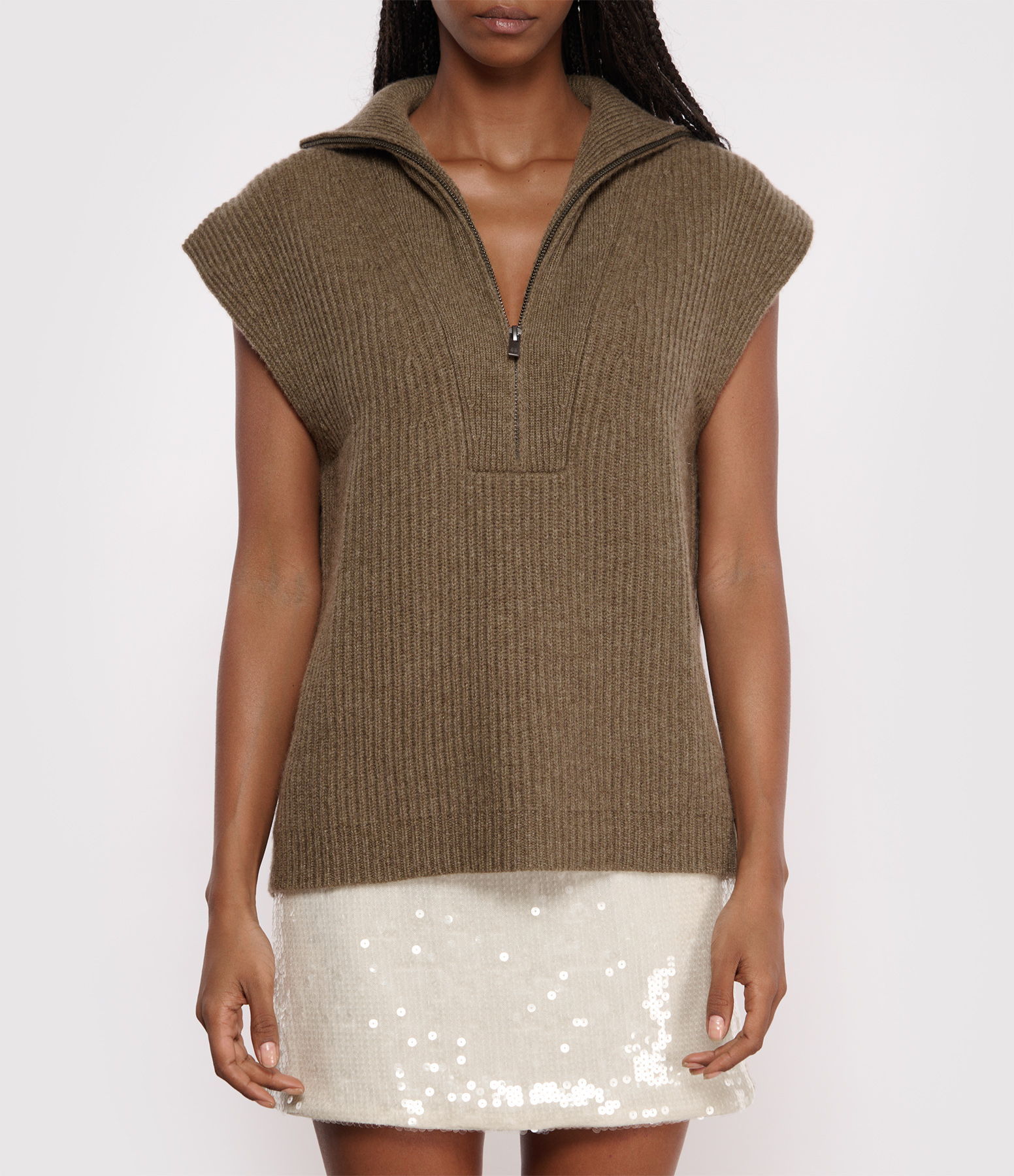 Frida Khaki Moss Jumper
