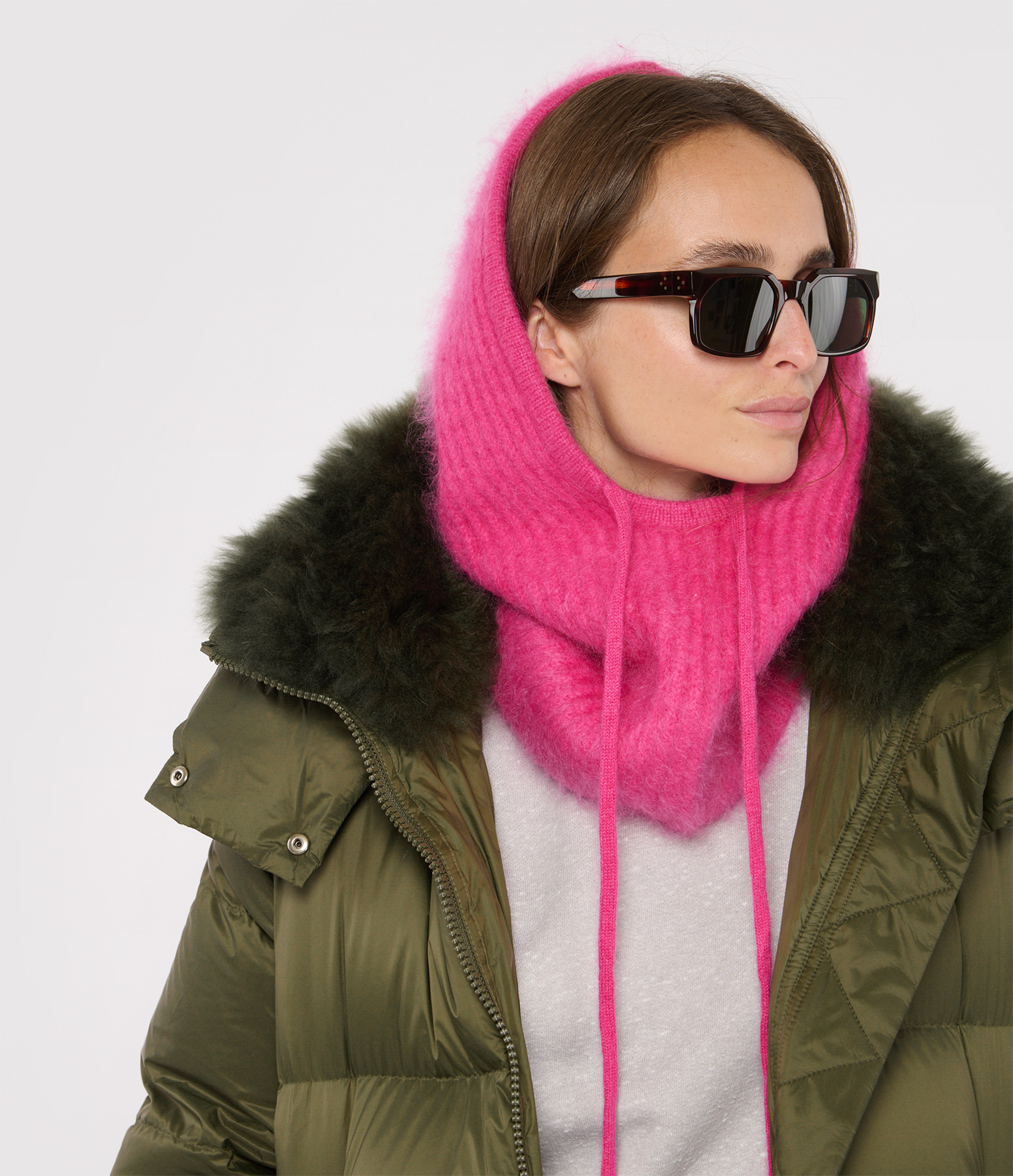 Sybel Fluffy Fuchsia Fluff Balaclava