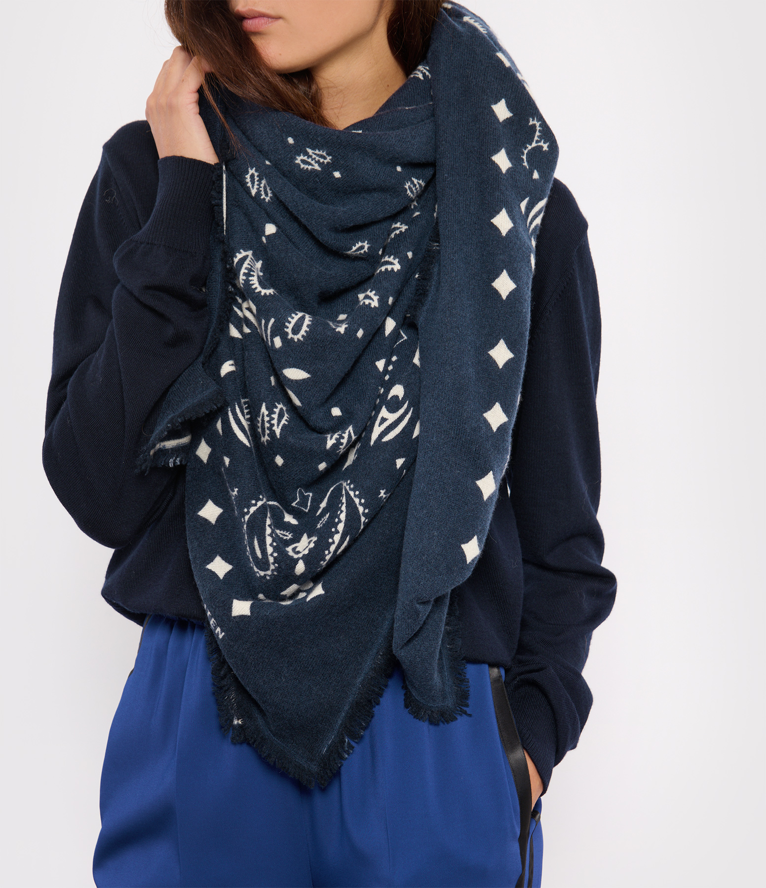Chiko Dark Navy Scarf