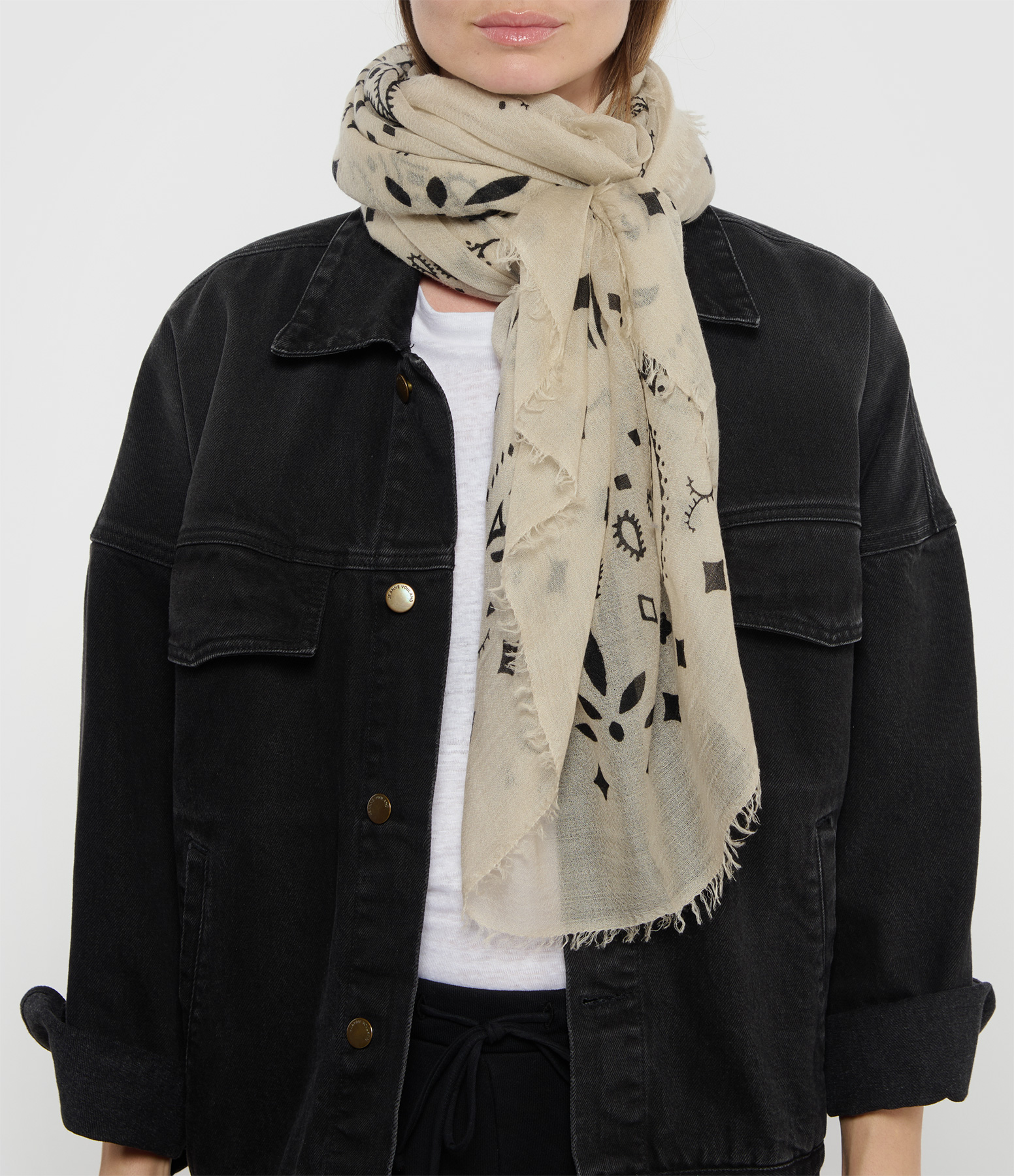 Effy Oat Bandana Scarf