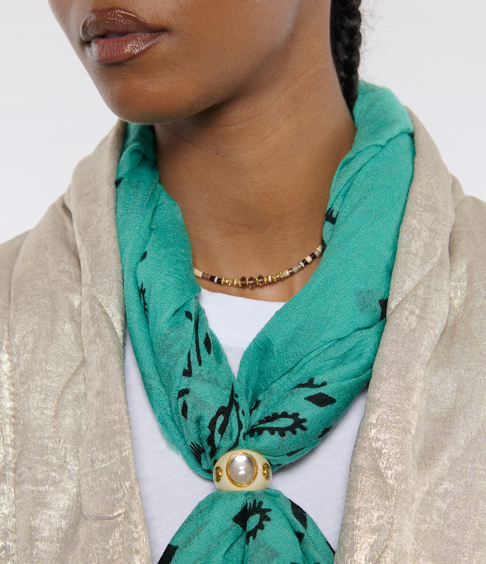 Effy Emerald Bandana Scarf