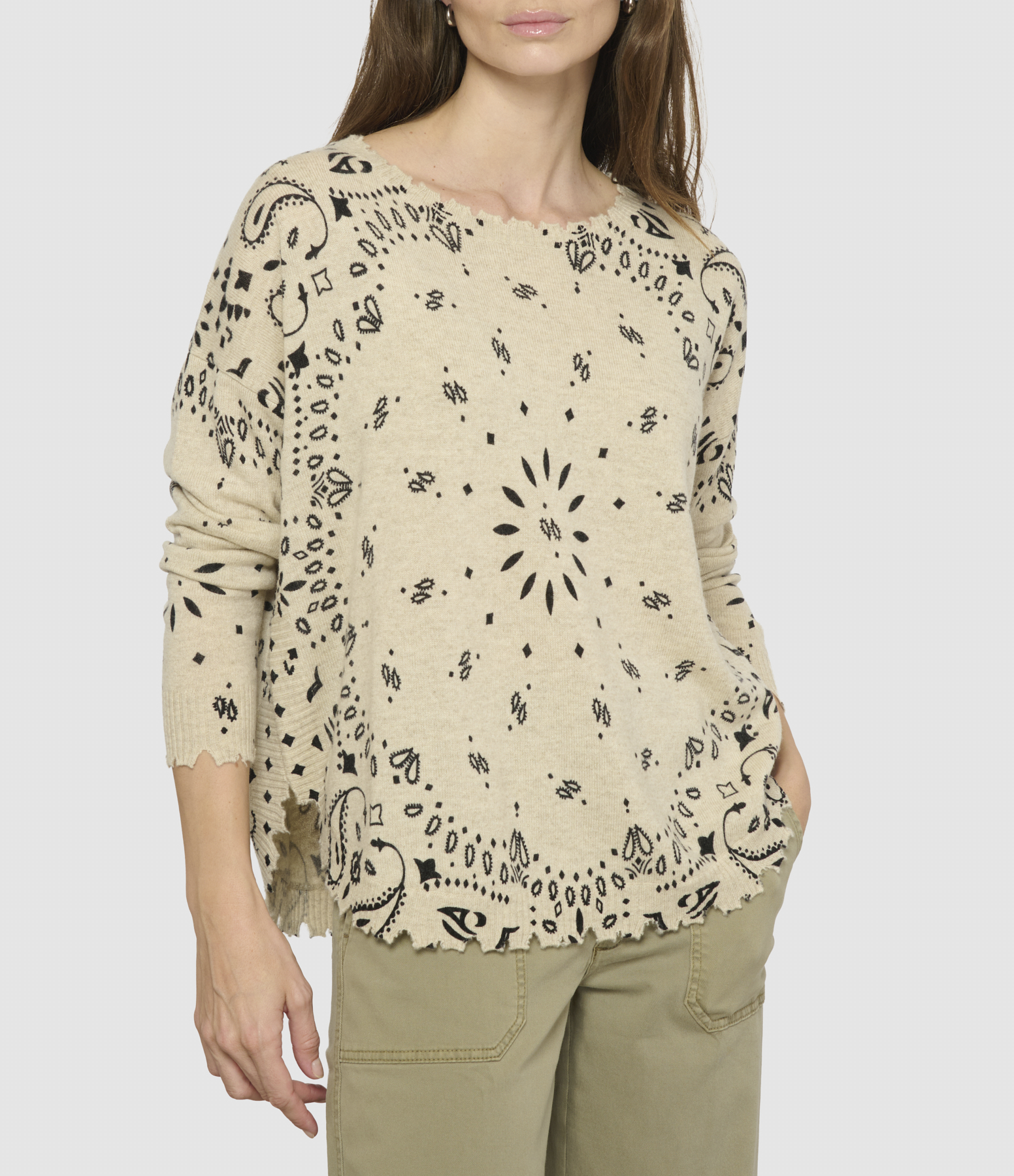 Mela Bandana Oat Sweater