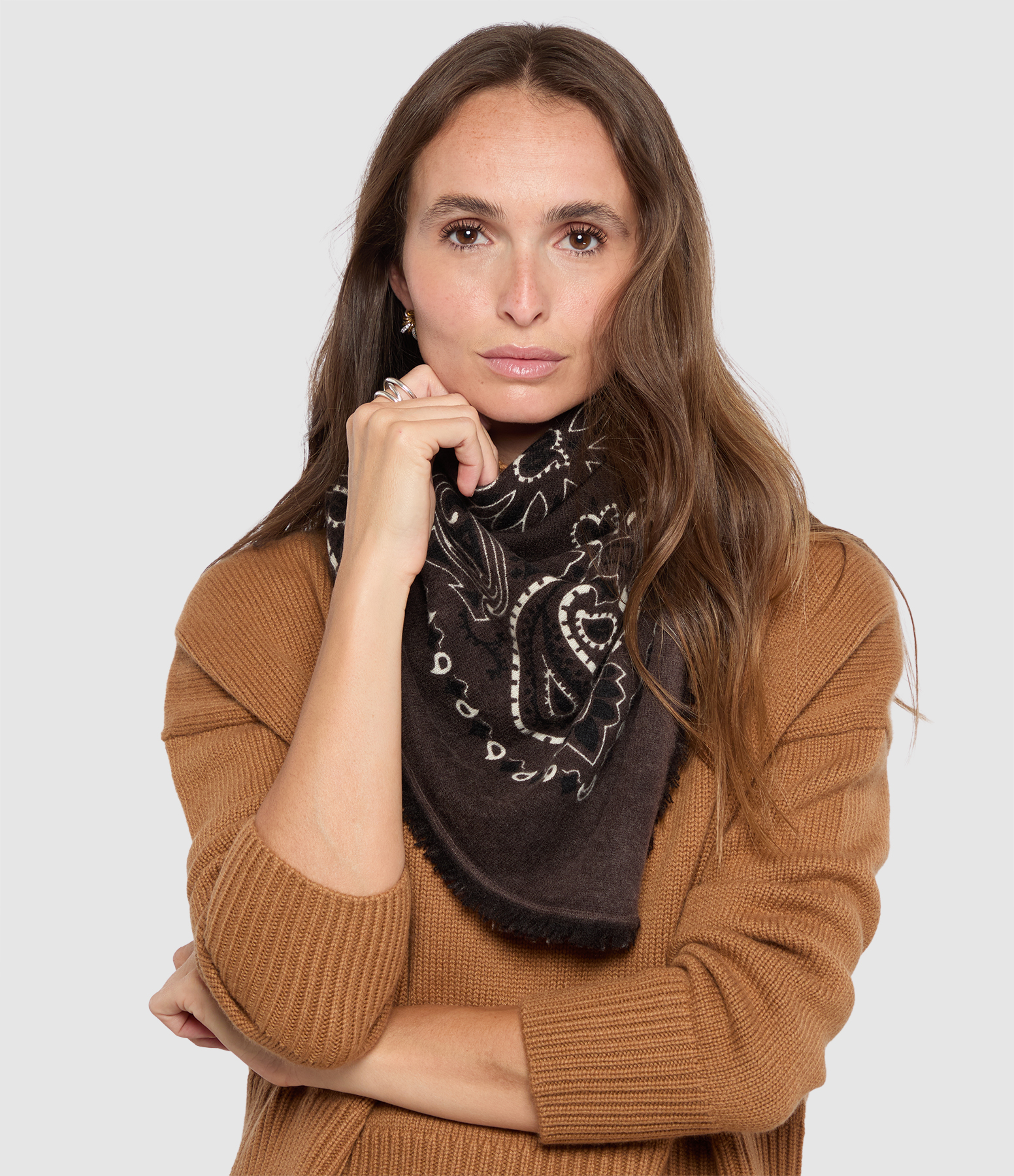 Brown Hachiko Scarf