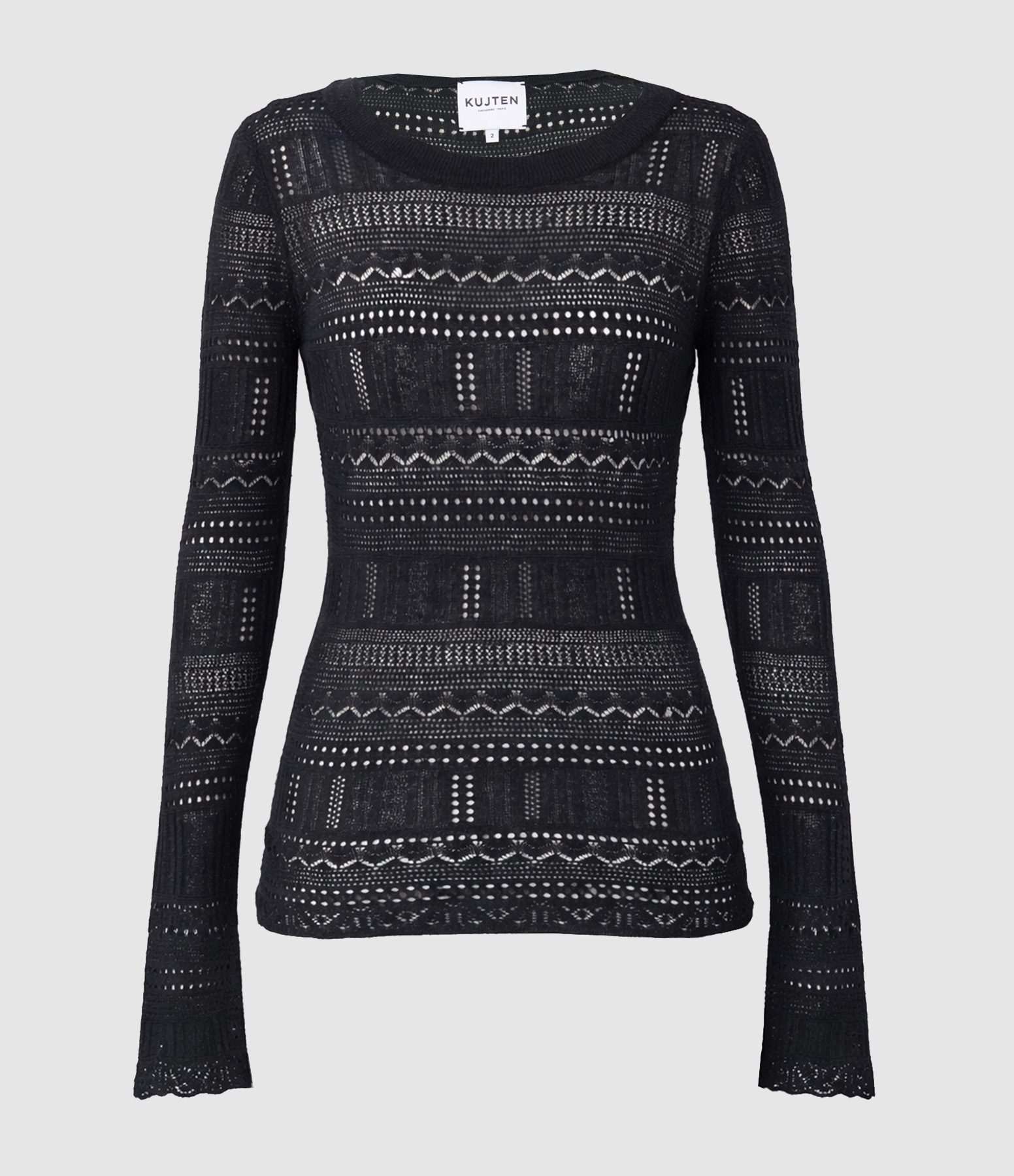 Semeti Black Pointelle Jumper
