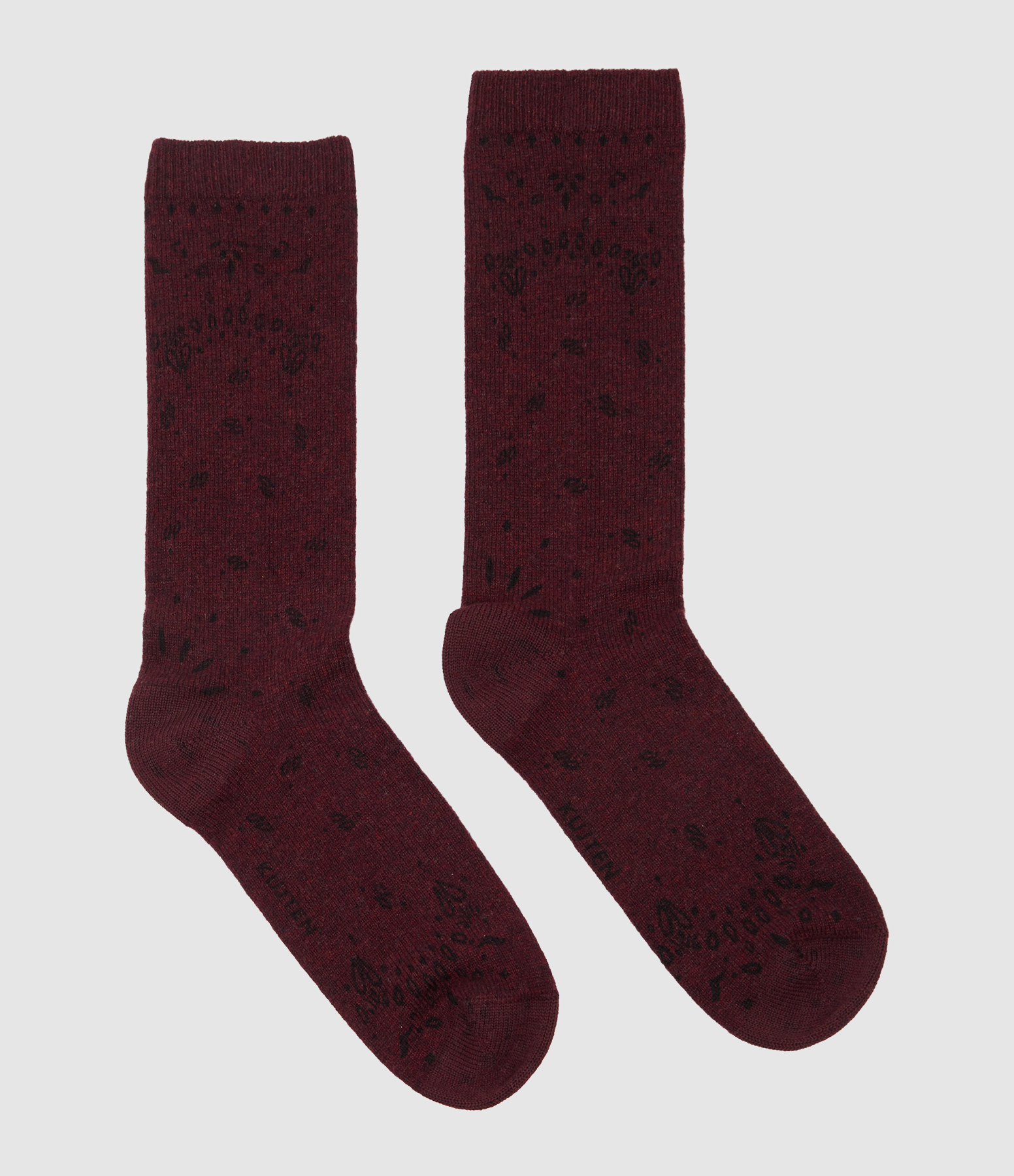 Sig Bandana Burgundy Socks
