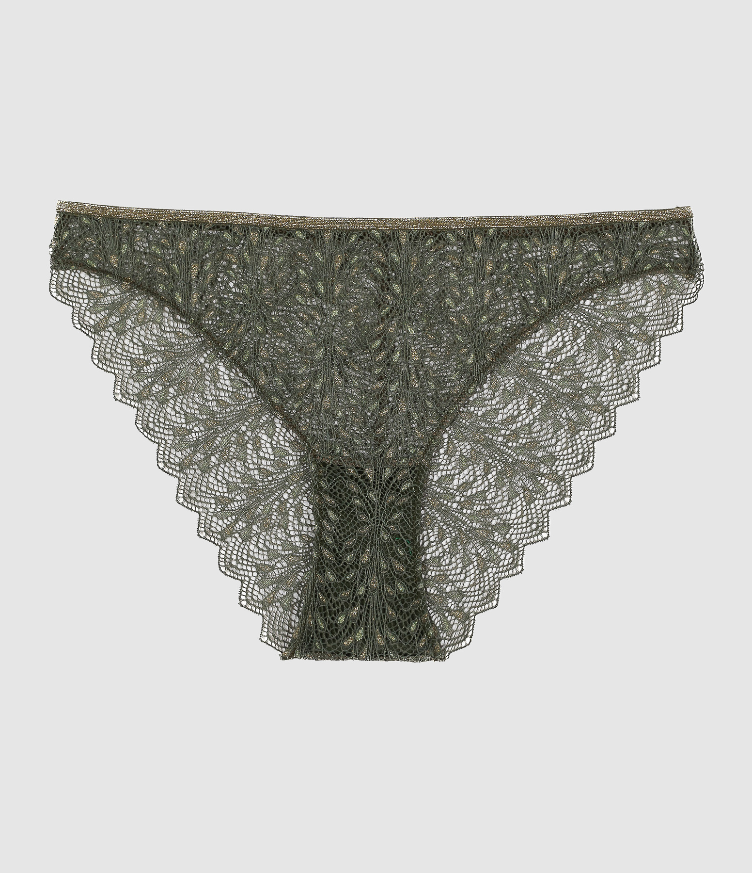 Charles Khaki Lace Briefs