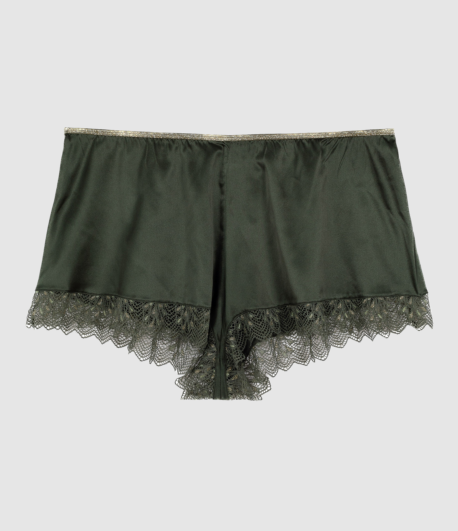 Andrée Khaki Lace Shorts