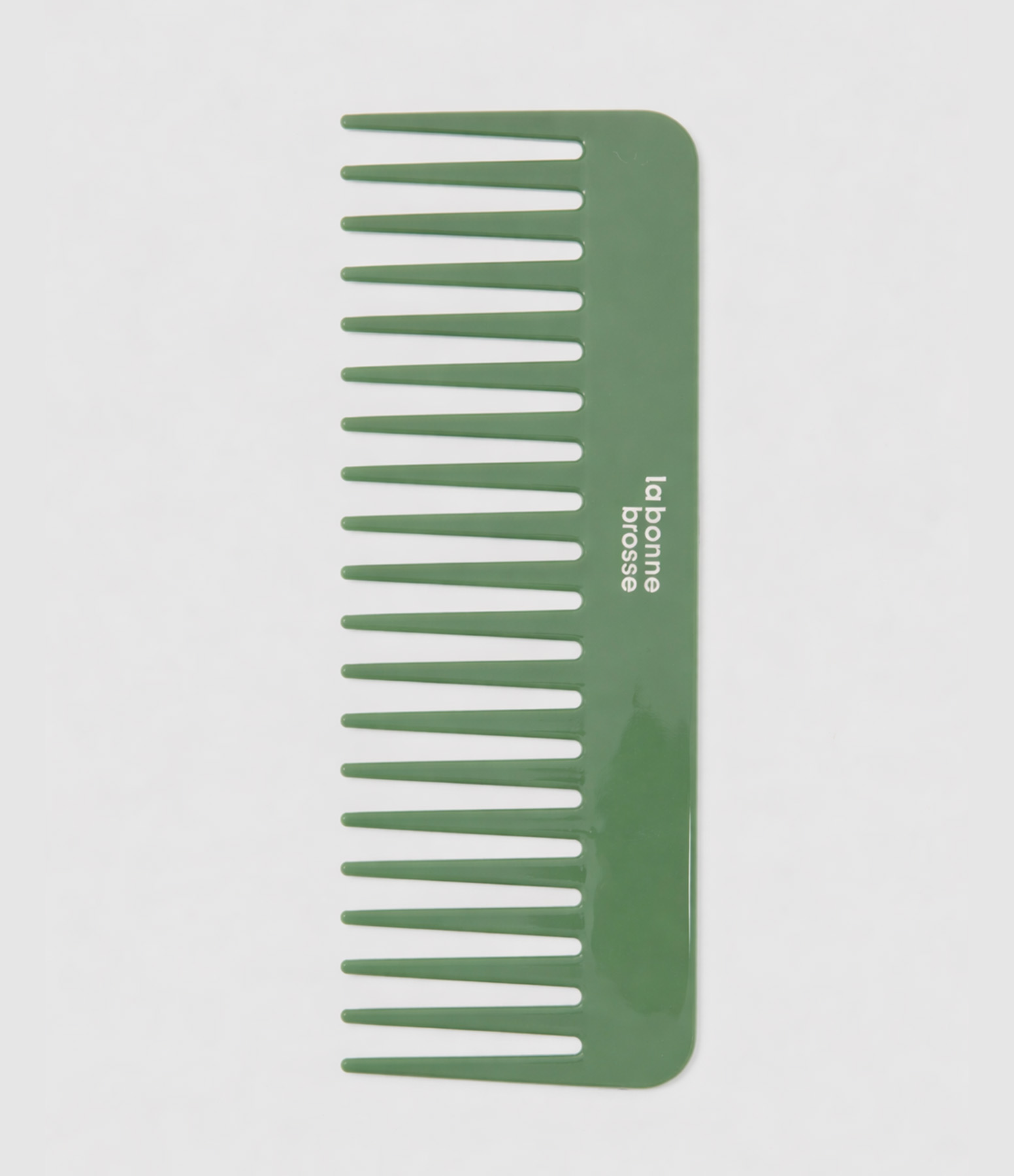 The Almond Green Acetate Wide-Toothed Detangling Comb
