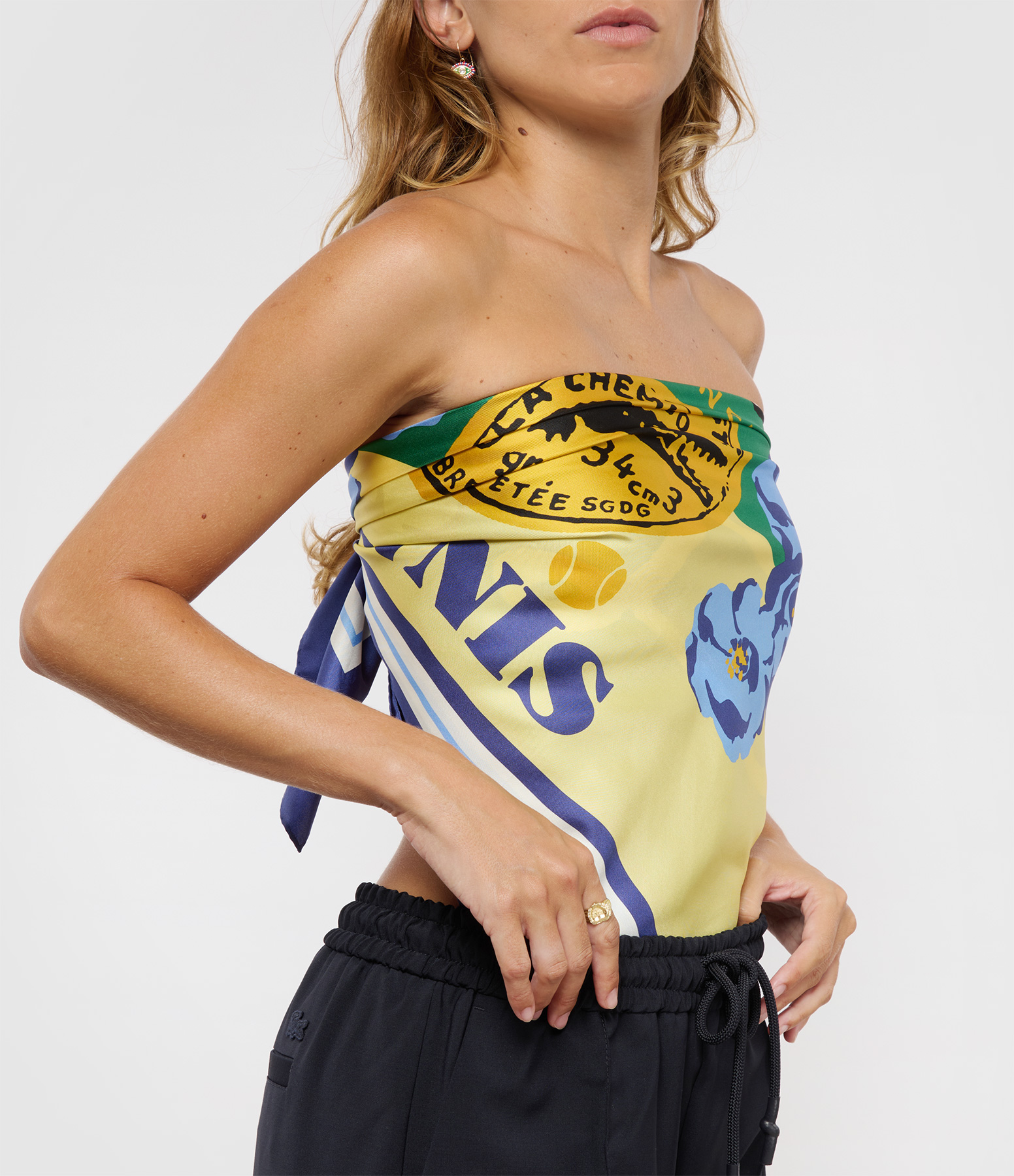 Multicoloured Fluorine Silk Scarf, AW24 Catwalk Collection