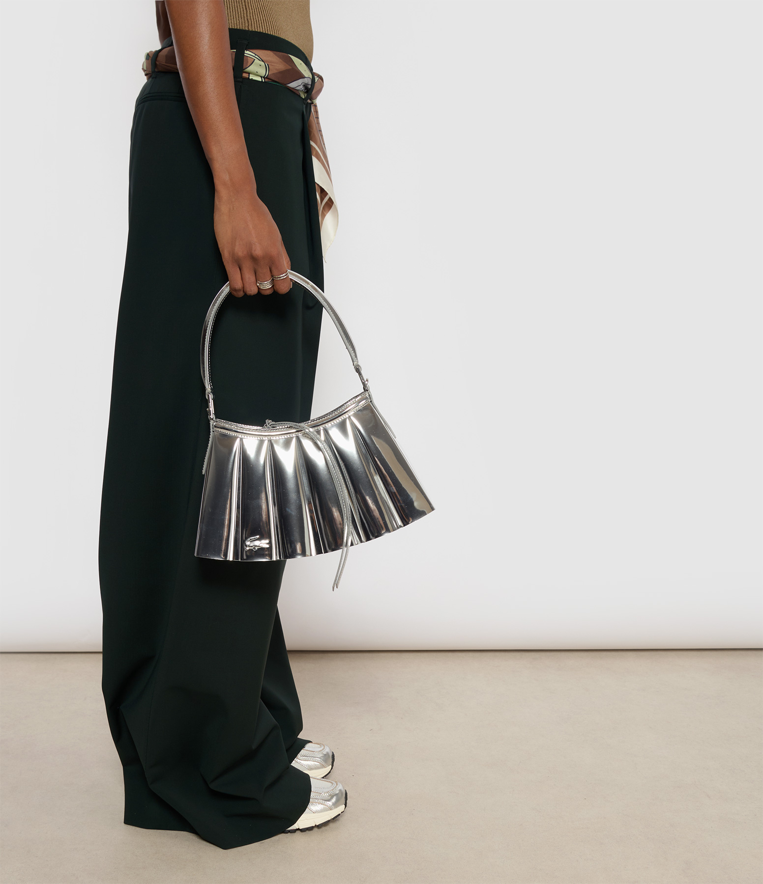 Petit Lenglen Bag – Silver Mirror, AW25 Runway Collection