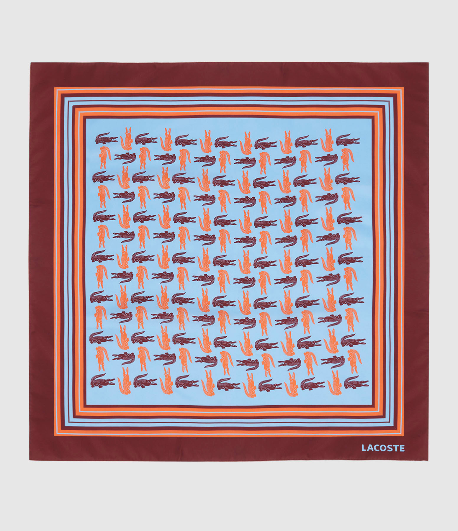 Blue and Orange Silk Scarf, AW24 Catwalk Collection
