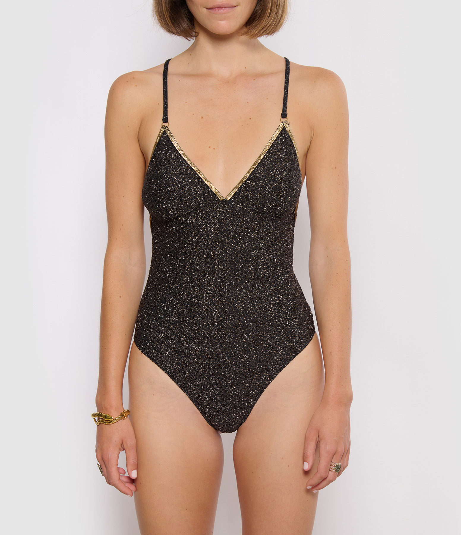 Gilda Sparkling Black One-Piece Swimsuit, One Love Capsule Collection