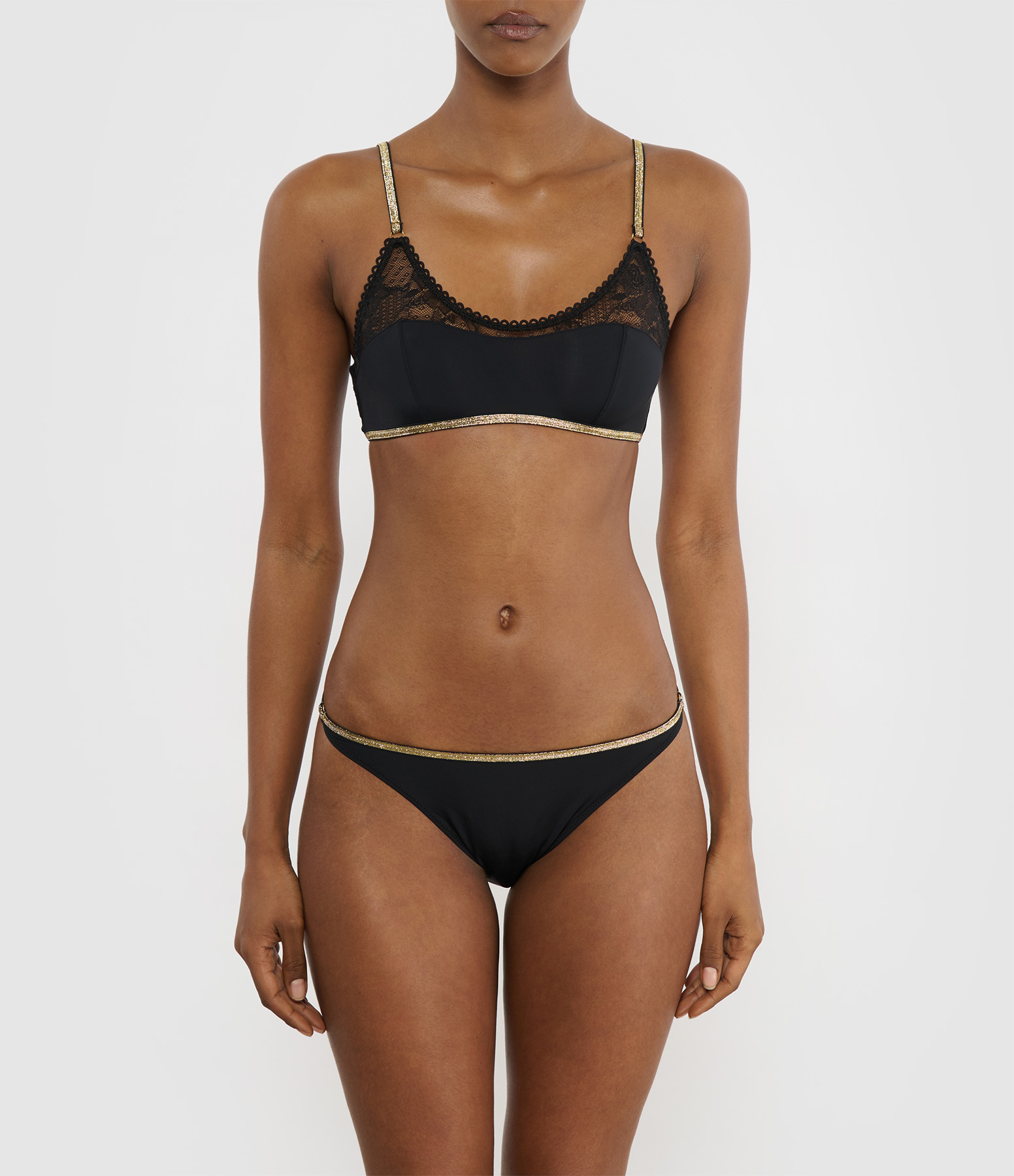 Rosa Black Flower Briefs