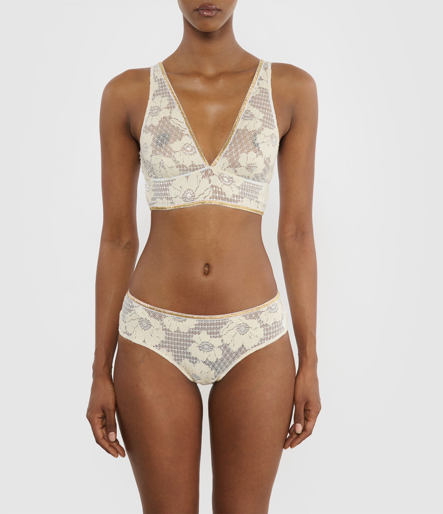 Mahi Cream Lace Hipster