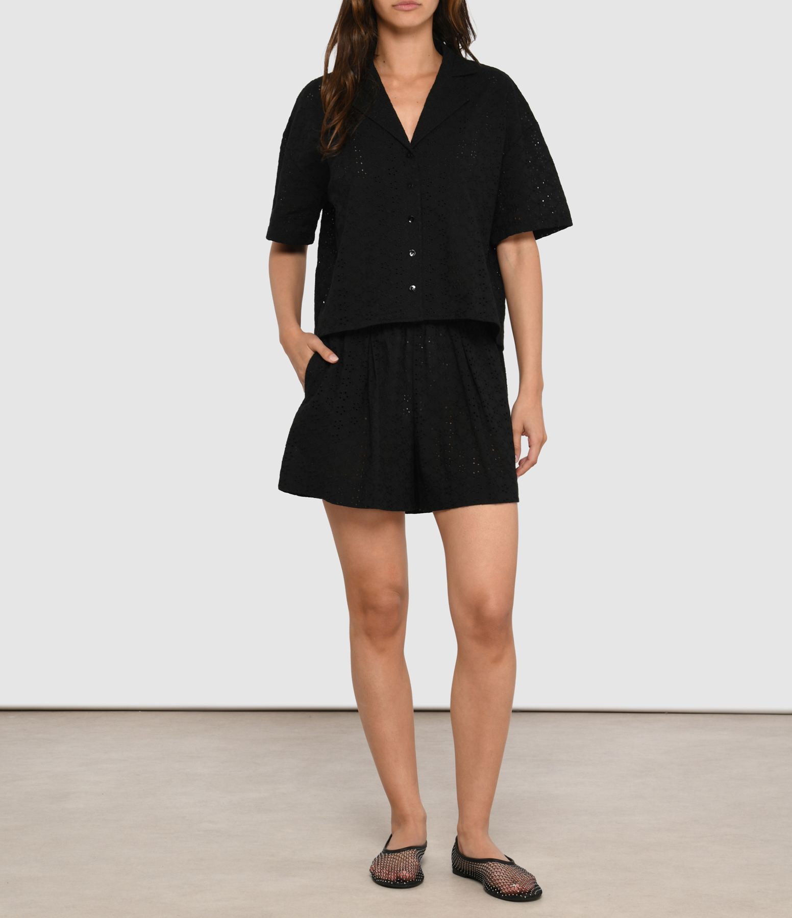 Rosina Shorts with English Embroidery