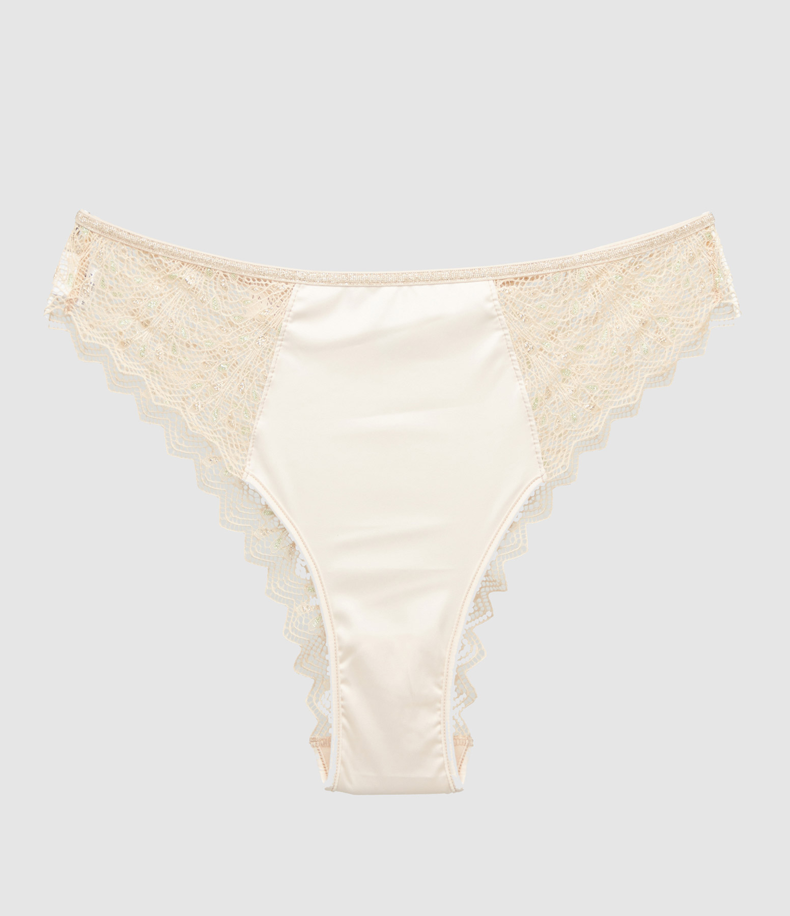 Marianne Honey Lace Mixed-Fabric Briefs, Heritage Capsule Collection