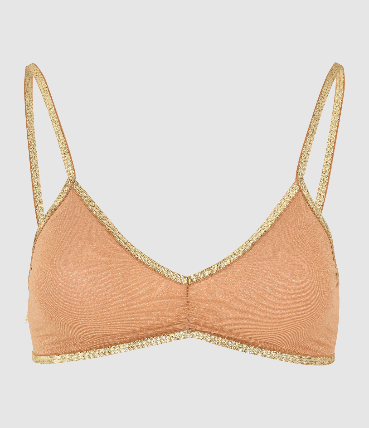 Georgia Bra with Removable Pads in Golden Lurex