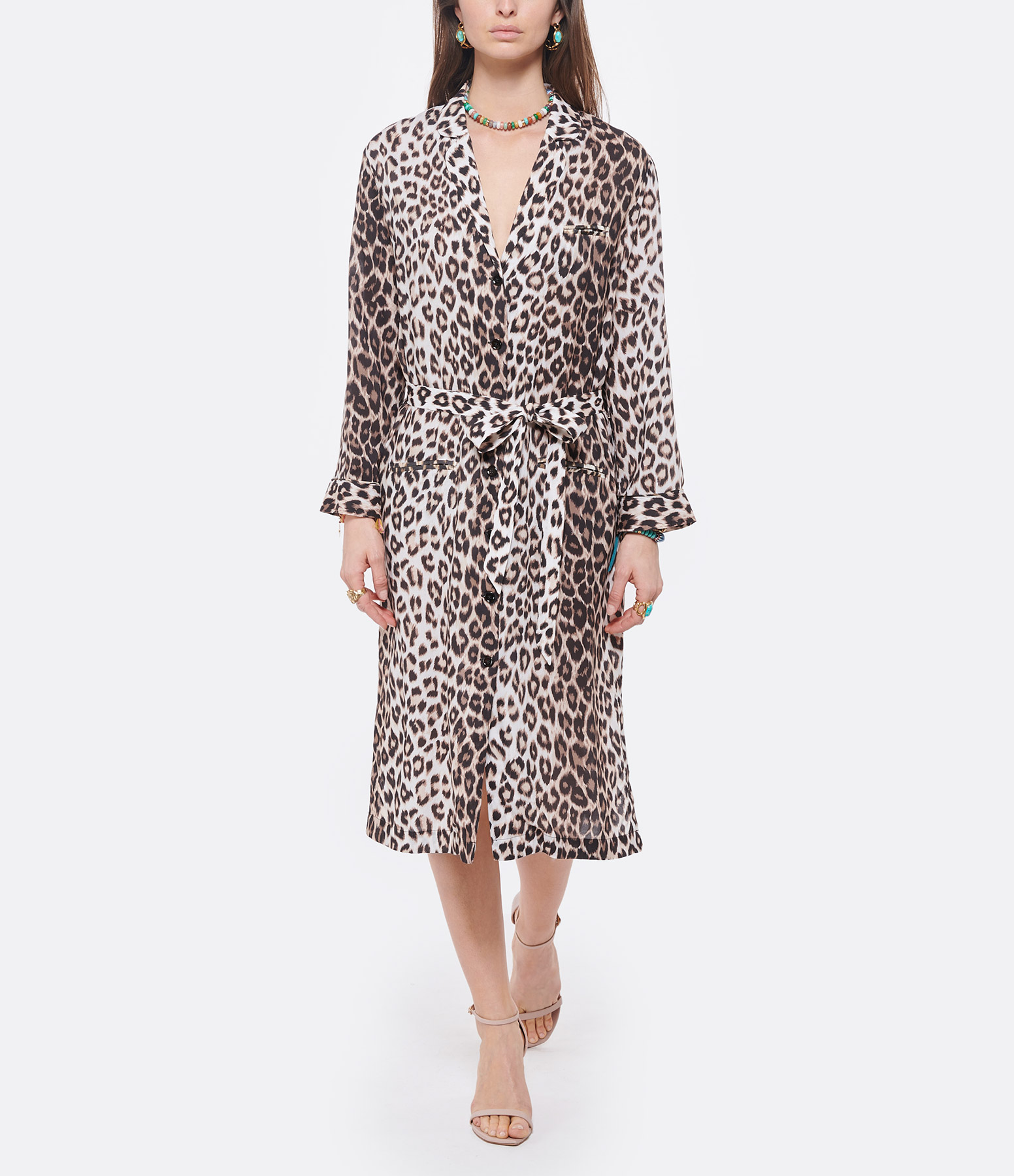 Stanley Dress with Leopard Print