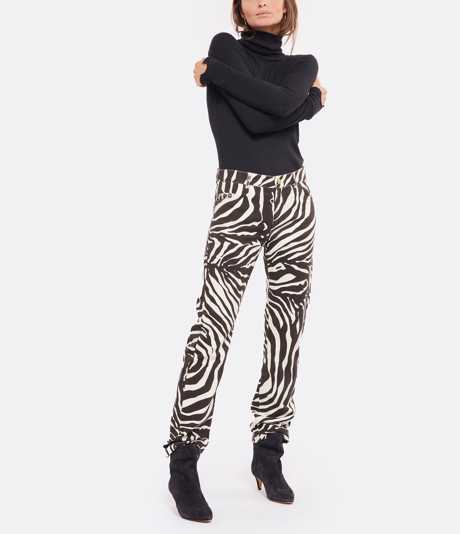Yep Zebra-Print Cotton Trousers